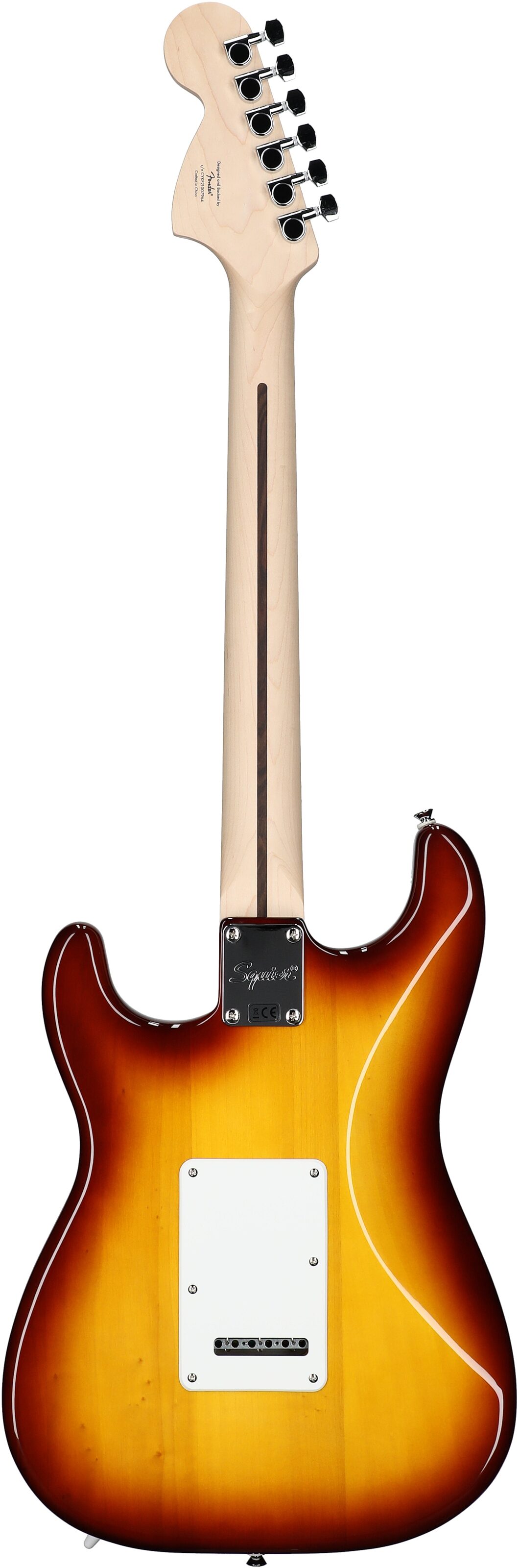 Squier Affinity Stratocaster FMT HSS Electric Guitar, Maple Fingerboard, Sienna Sunburst, Full Straight Back