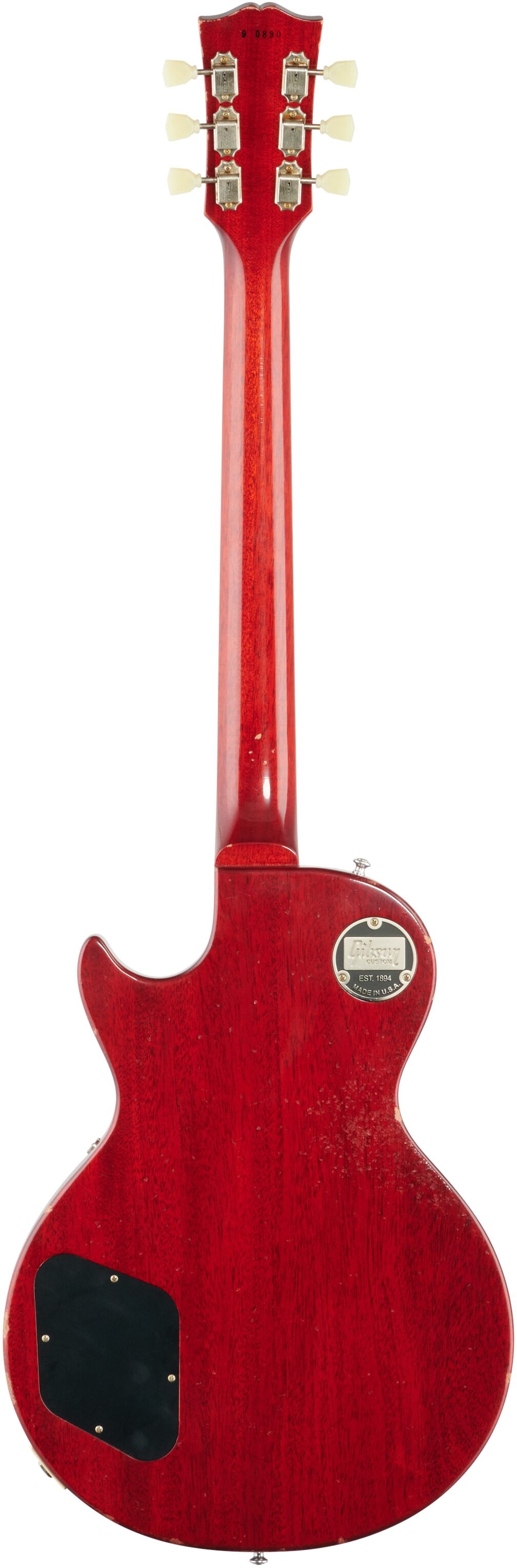 Gibson Custom 1959 Les Paul Standard Murphy Lab Light Aged Electric Guitar (with Case), Royal Tea, Full Straight Back