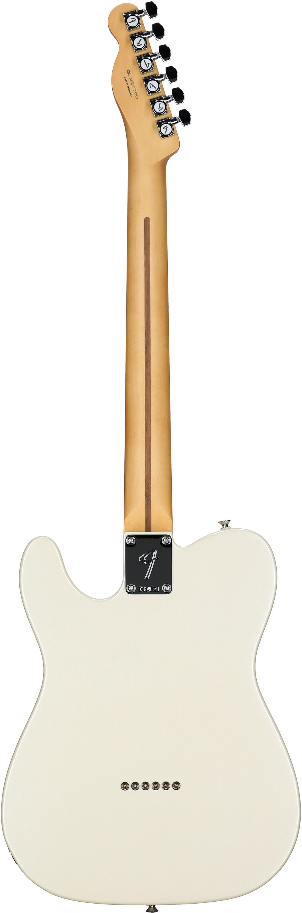 Fender Player II Modified Telecaster SH Electric Guitar, Maple Fingerboard (with Gig Bag), Olympic Pearl, Full Straight Back
