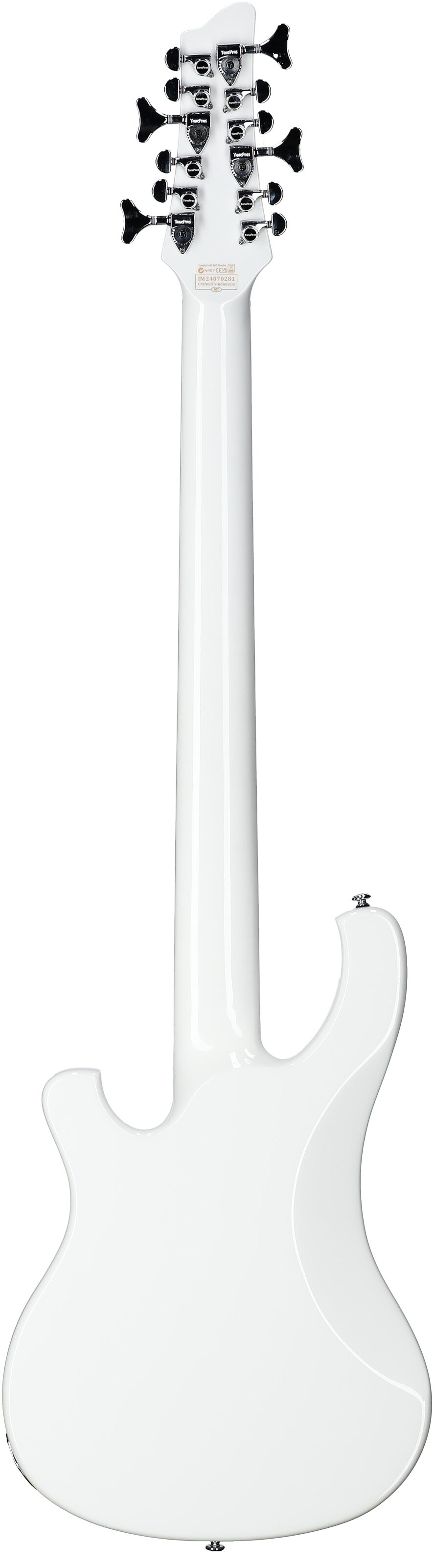 Schecter Stargazer 12 Electric Bass, 12-String, Gloss White, Full Straight Back
