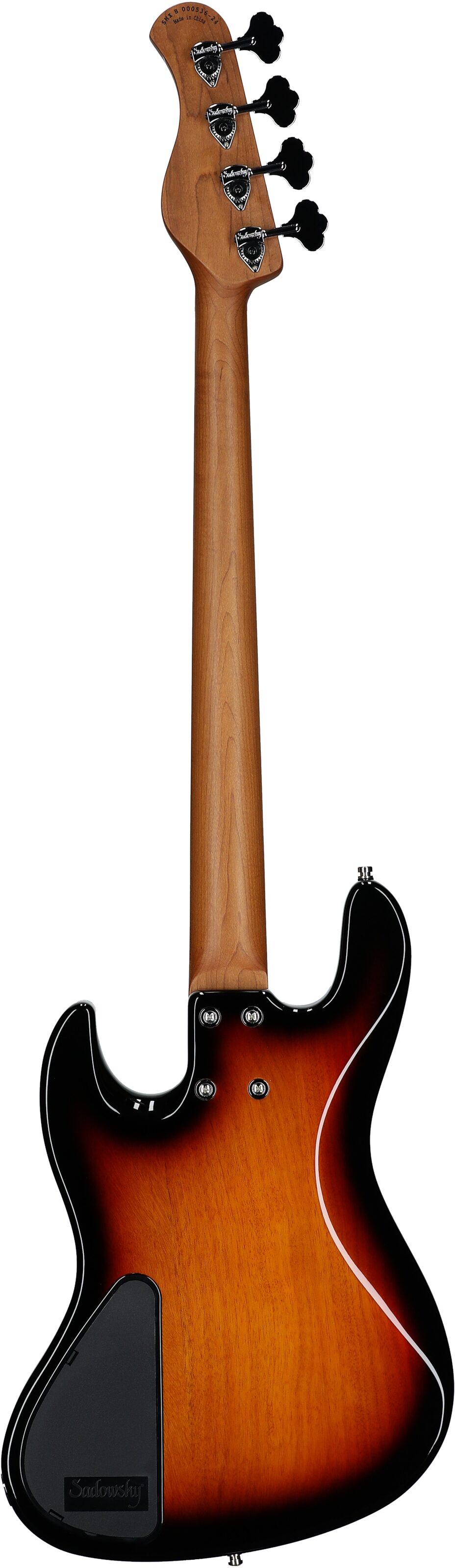 Sadowsky MetroExpress 21-Fret Vintage J/J Electric Bass, Maple Fingerboard, Sunburst, Full Straight Back