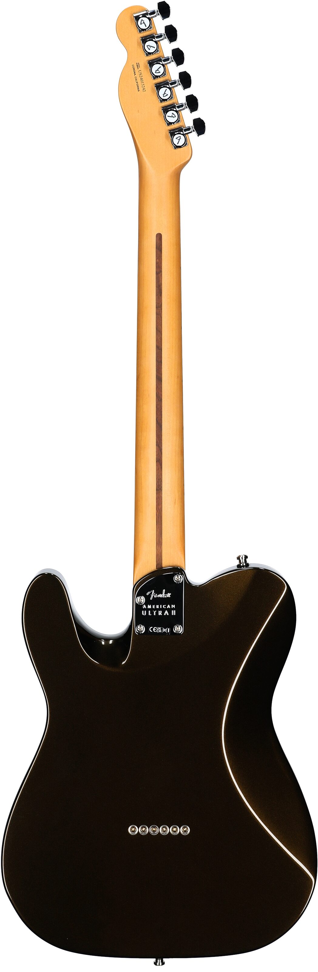 Fender American Ultra II Telecaster Electric Guitar, Ebony Fingerboard (with Case), Texas Tea, Open Box (Very Good), Full Straight Back