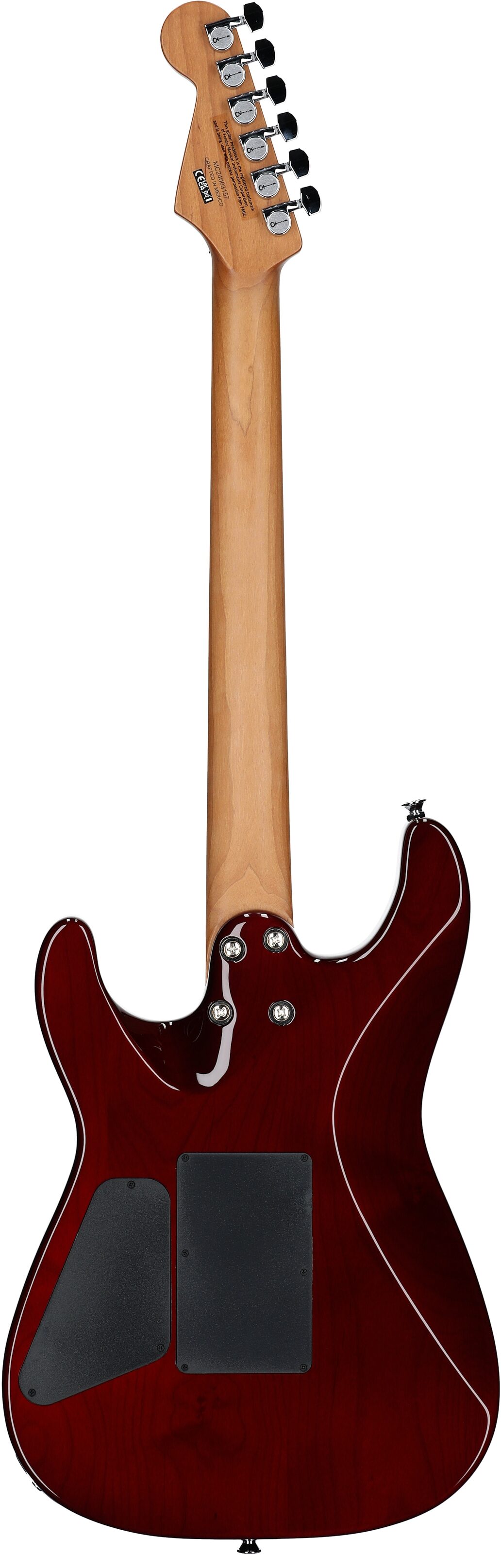 Charvel Pro Mod San Dimas SD1 Electric Guitar, Quilt Sangria, Full Straight Back