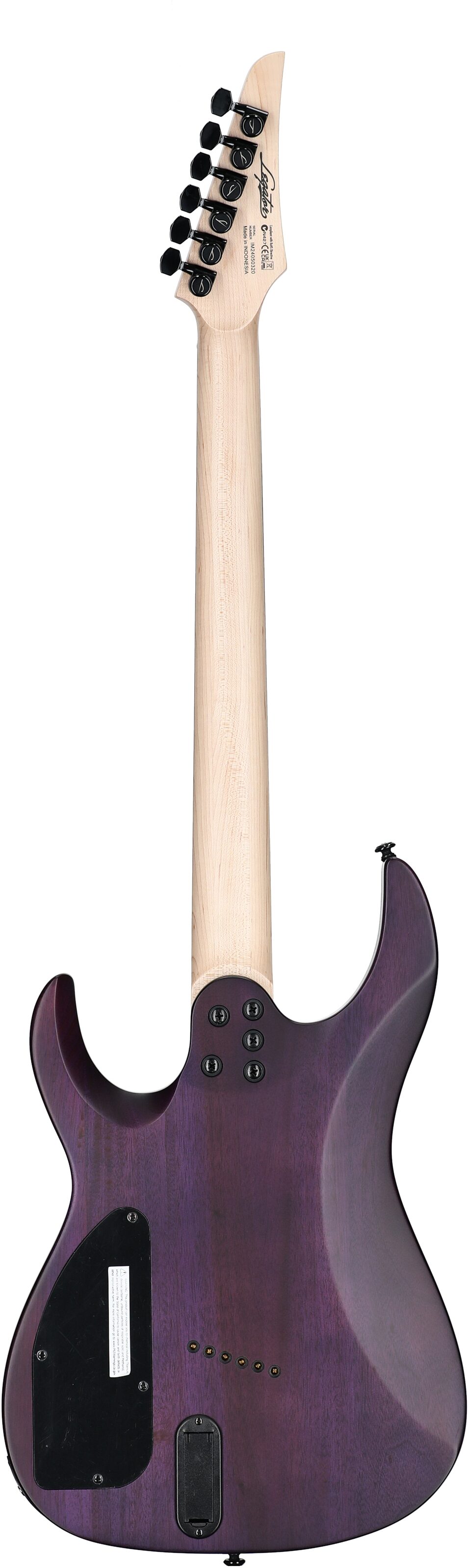 Legator Ninja 6 Multi-Scale Guitar, Purple Quilted Maple , Full Straight Back