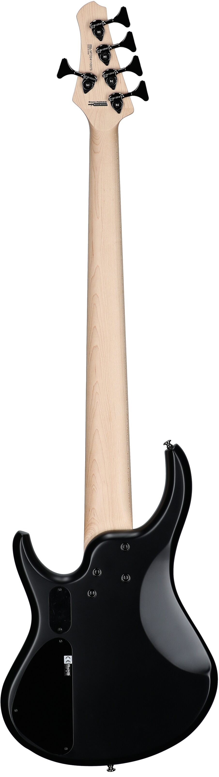MTD Kingston Super 5 Electric Bass, 5-String (with Laurel Fingerboard), Black, Full Straight Back