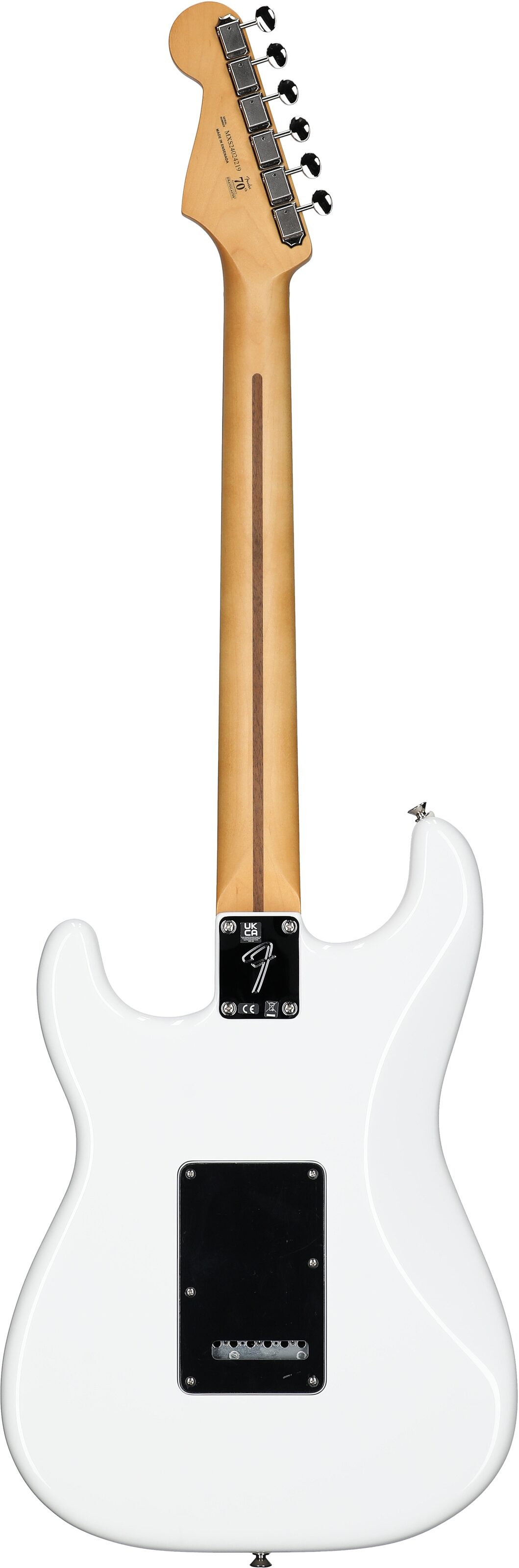 Fender Player II Stratocaster HSS Electric Guitar, with Rosewood Fingerboard, Polar White, Full Straight Back
