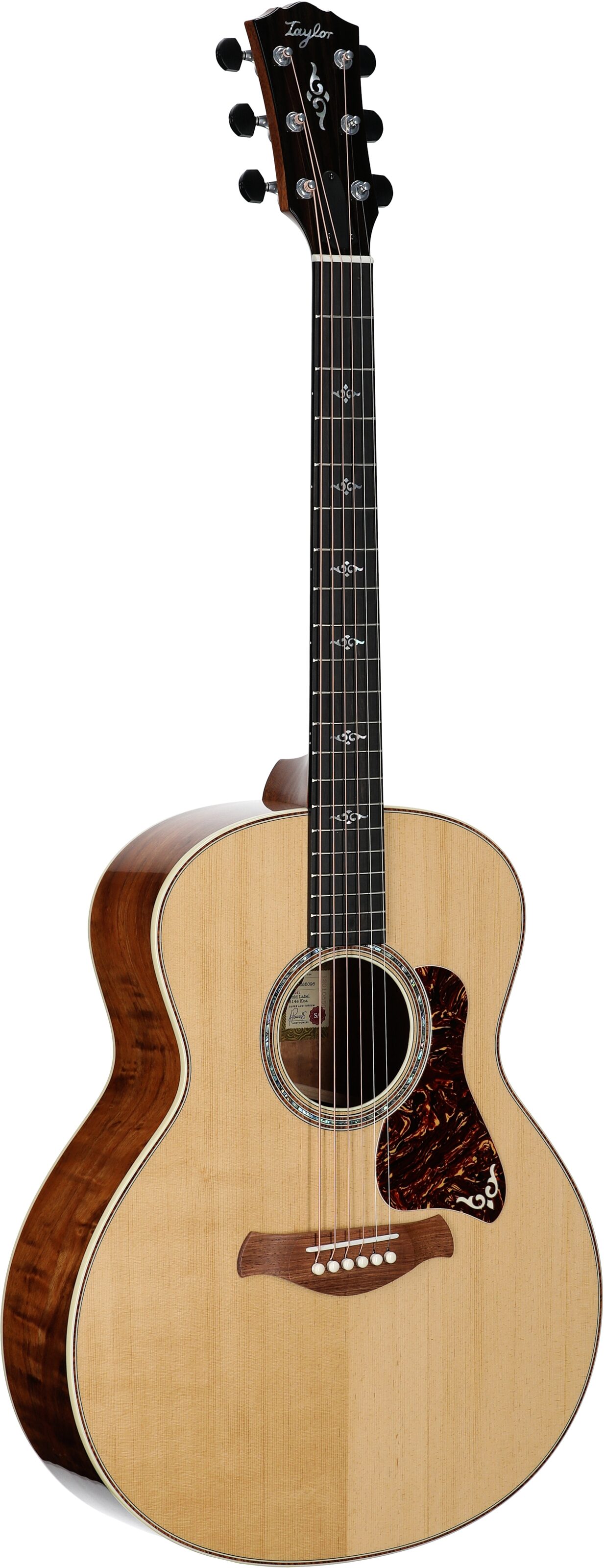 Taylor Gold Label 814e Koa Acoustic-Electric Guitar (with Case), Natural, Full Straight Back
