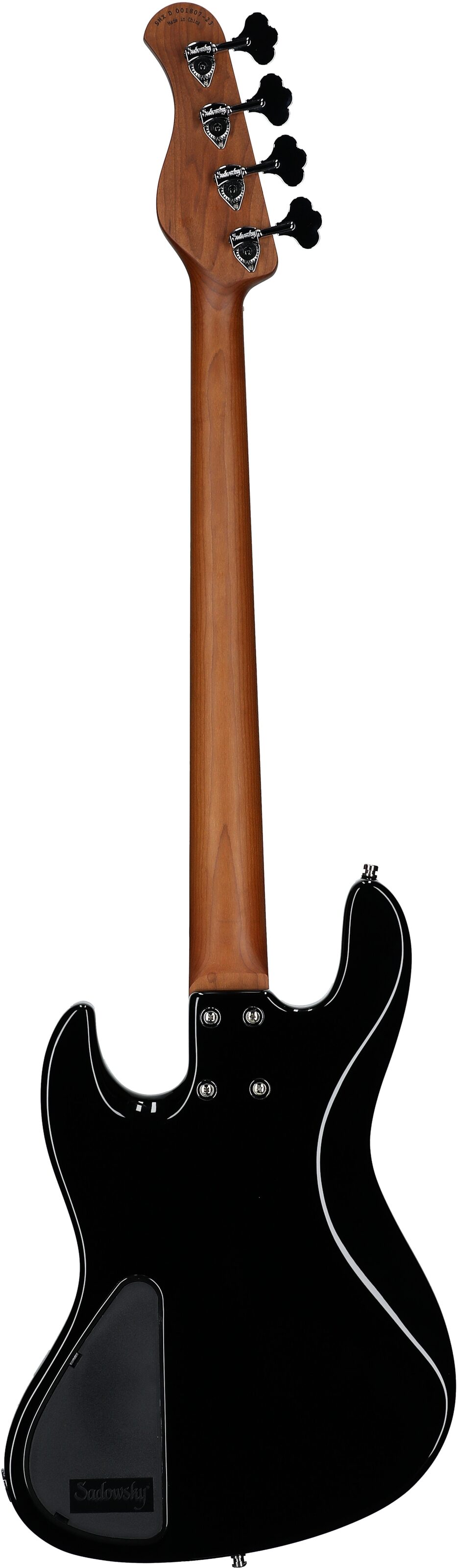 Sadowsky MetroExpress 21-Fret Vintage J/J Electric Bass, Maple Fingerboard, Black, Full Straight Back