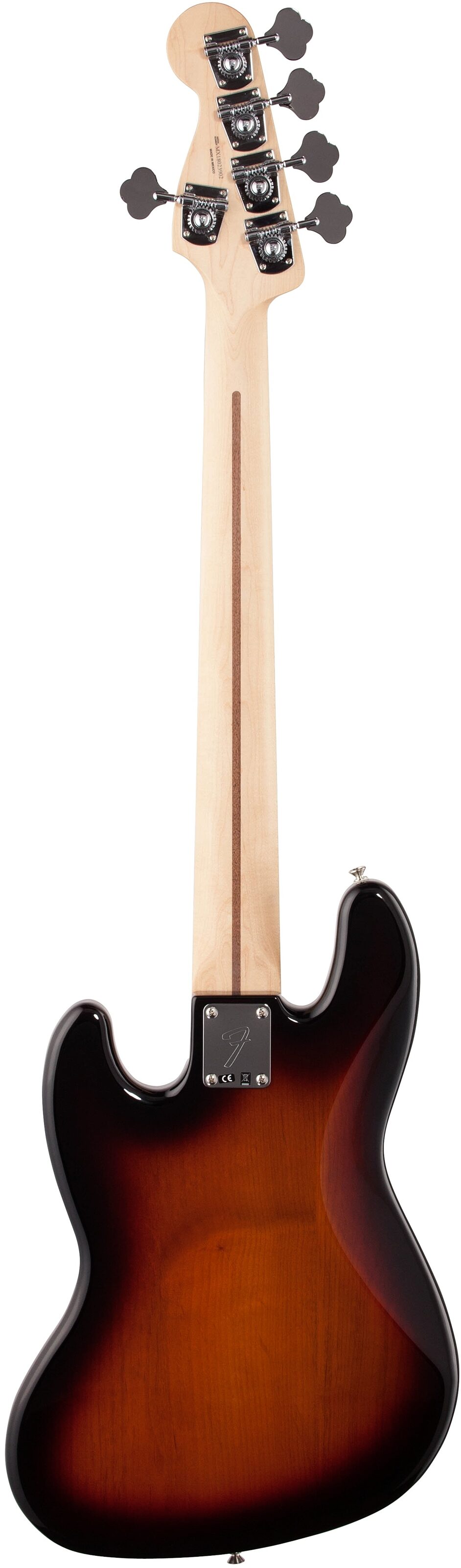 Fender Player Jazz Bass V Pau Ferro, 5-String, 3-Color Sunburst, Full Straight Back