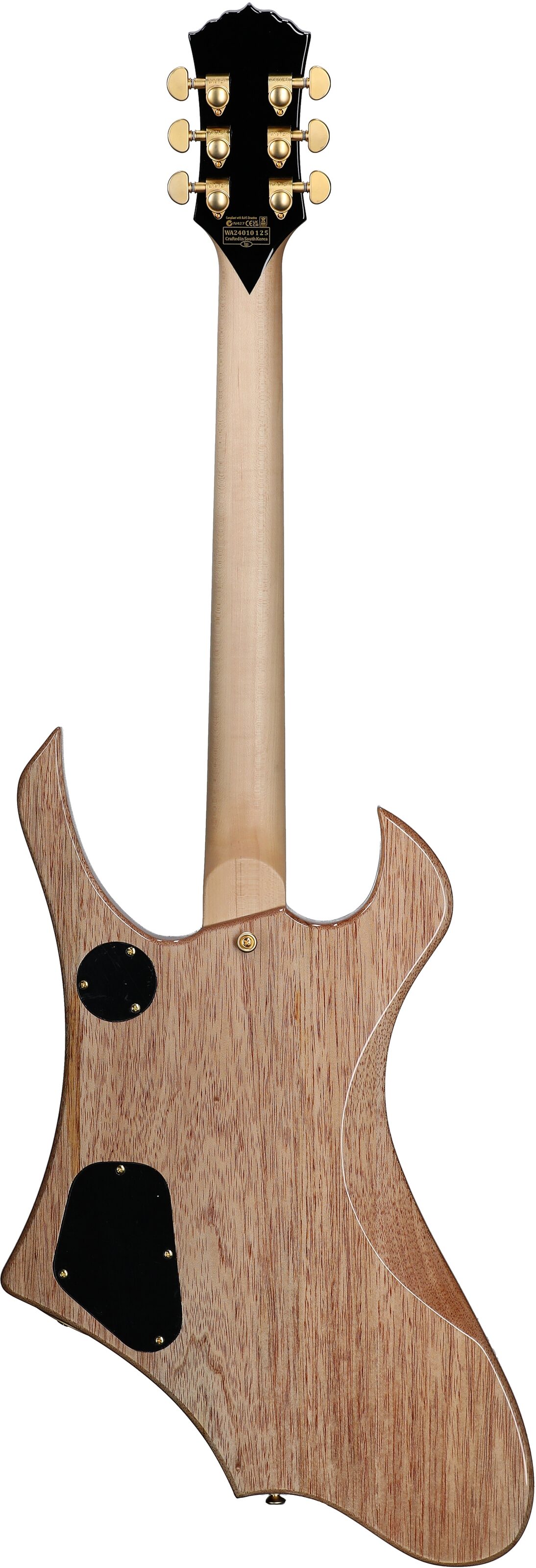 Wylde Audio Goregehn Electric Guitar, Blood River Burl, Full Straight Back
