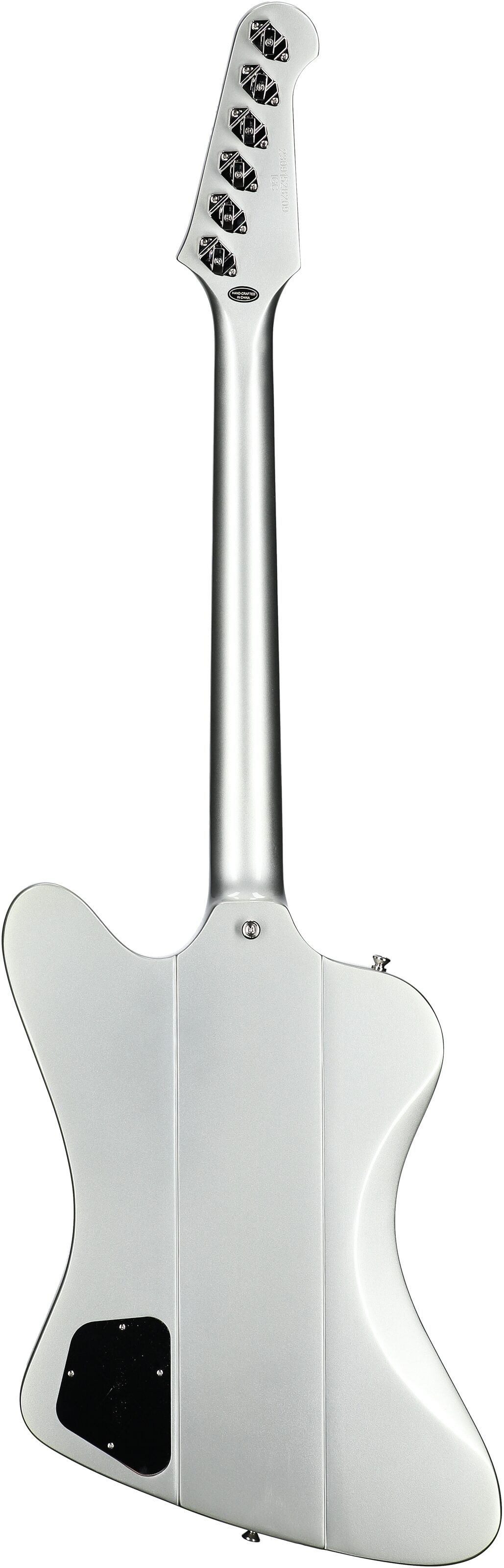 Epiphone 1963 Firebird I Electric Guitar (with Hard Case), Silver Mist, Full Straight Back