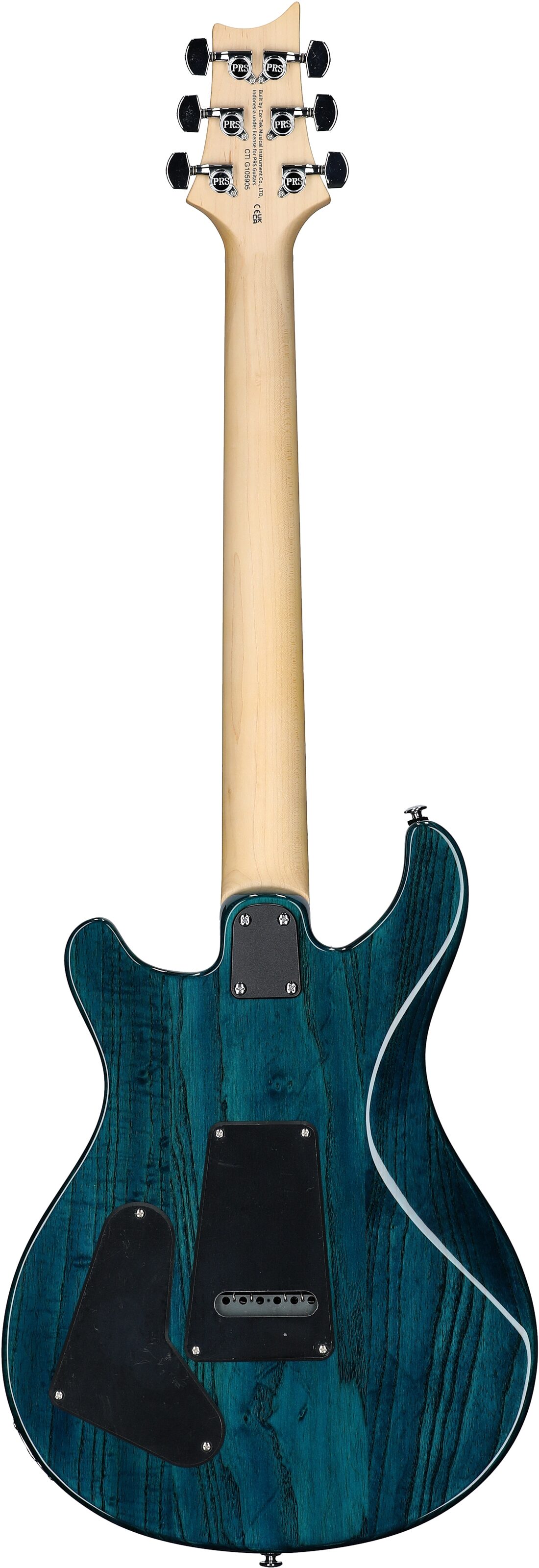 PRS Paul Reed Smith SE Swamp Ash Special Electric Guitar (with Gig Bag), Iris Blue, Full Straight Back