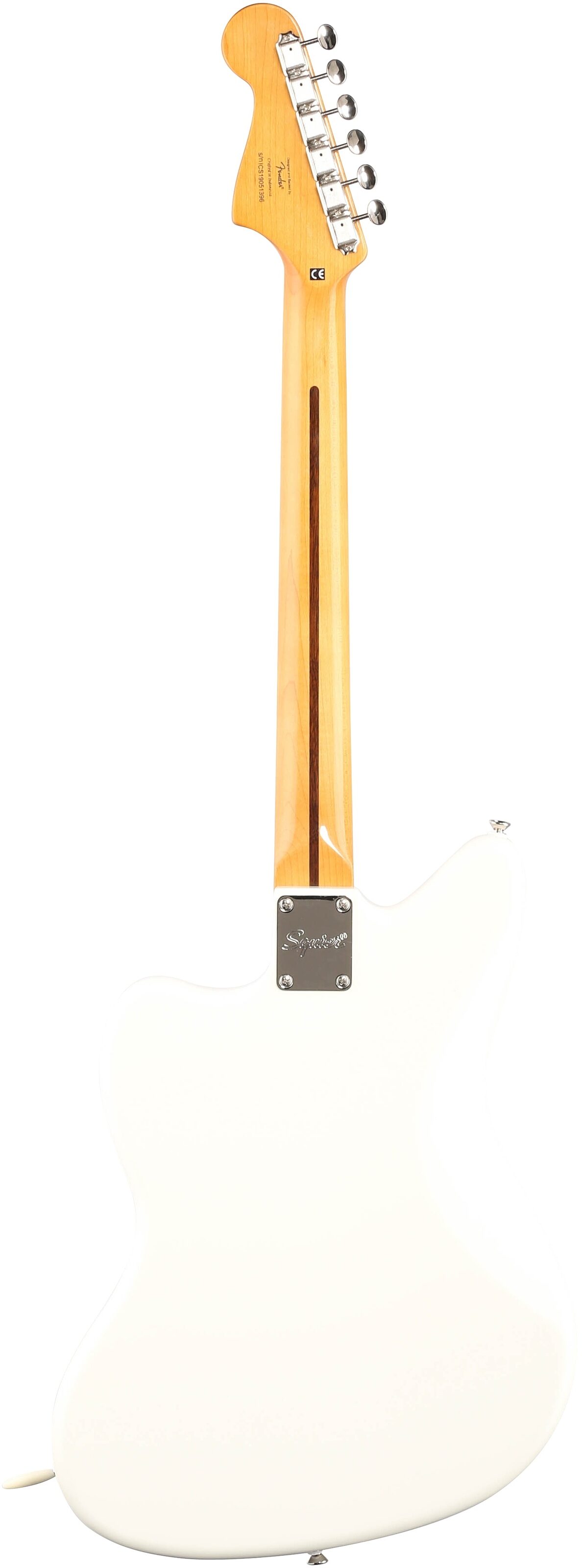 Squier Classic Vibe '60s Jazzmaster Electric Guitar, with Laurel Fingerboard, Olympic White, Full Straight Back