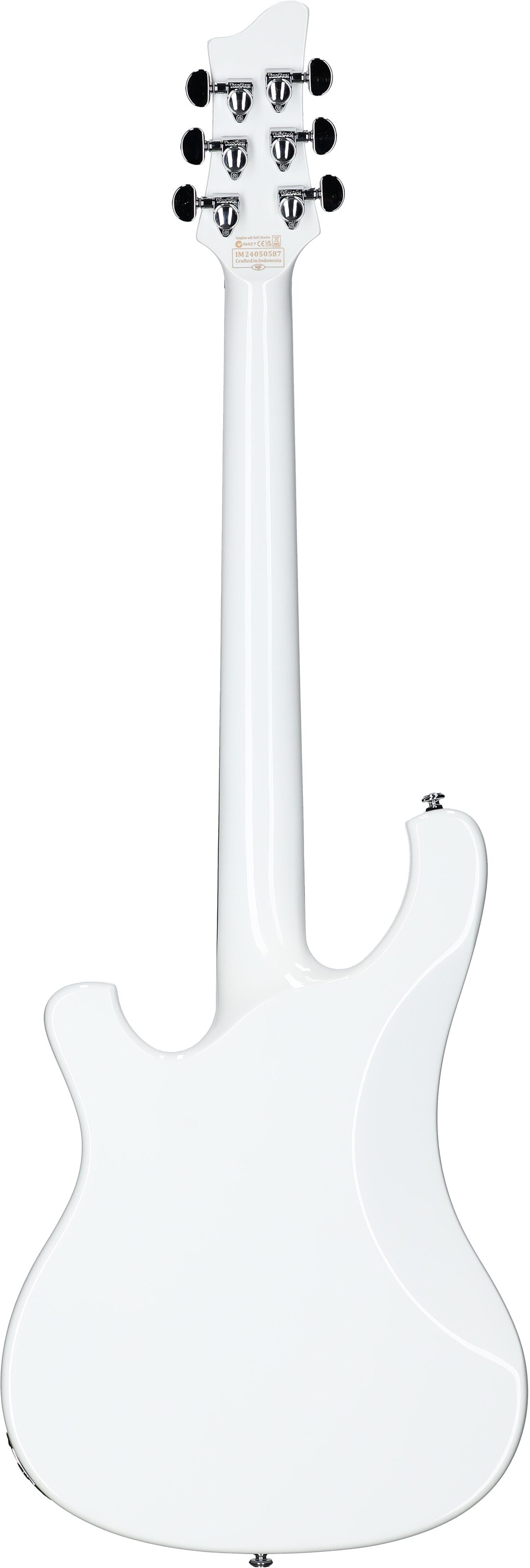 Schecter Stargazer 6 Electric Guitar, Gloss White, Full Straight Back