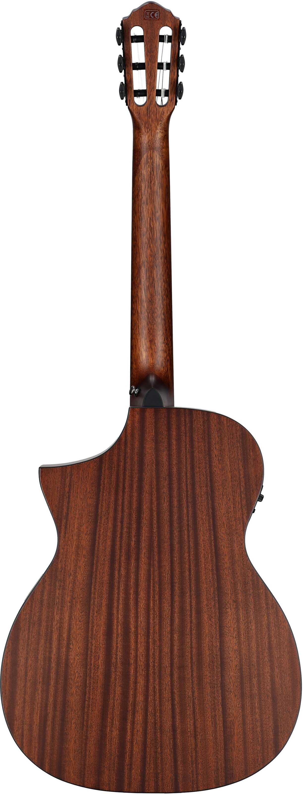 Michael Kelly Forte Port Nylon Classical Acoustic-Electric Guitar, Java Ebony, Full Straight Back