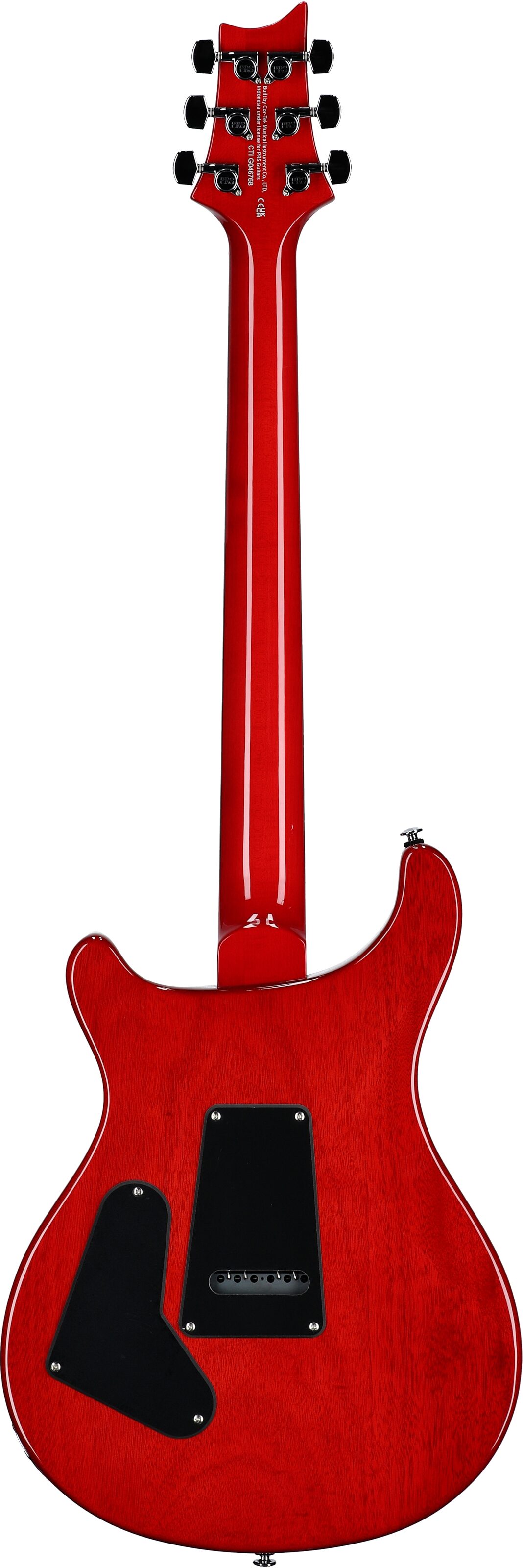 PRS Paul Reed Smith SE Custom 24 Electric Guitar (with Gig Bag), Charcoal Cherry Burst, Full Straight Back
