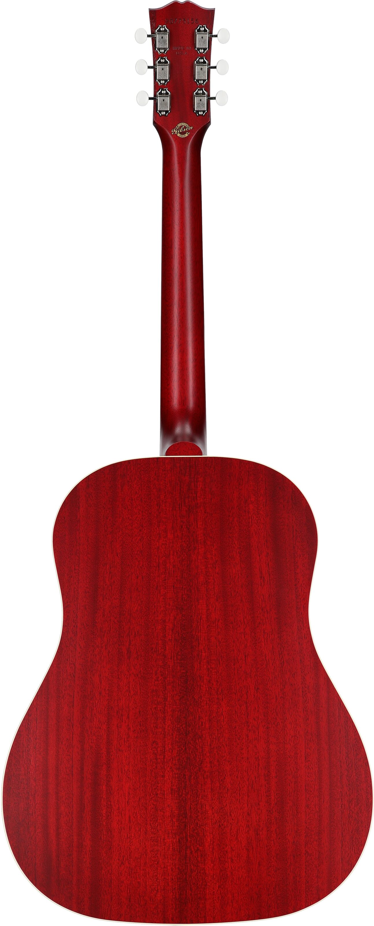 Gibson Exclusive J45 50s Faded Acoustic-Electric Guitar (with Case), Vintage Cherry Sunburst, Full Straight Back