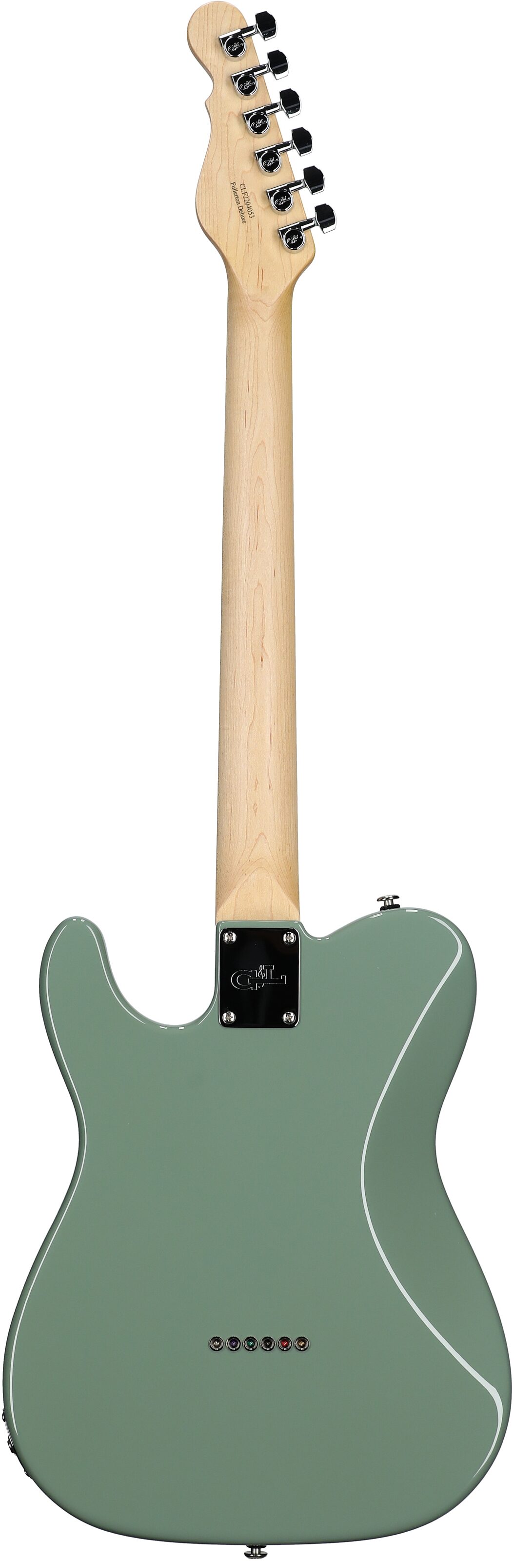 G&L Fullerton Deluxe ASAT Classic Bluesboy Electric Guitar (with Gig Bag), Matcha Tea, Full Straight Back