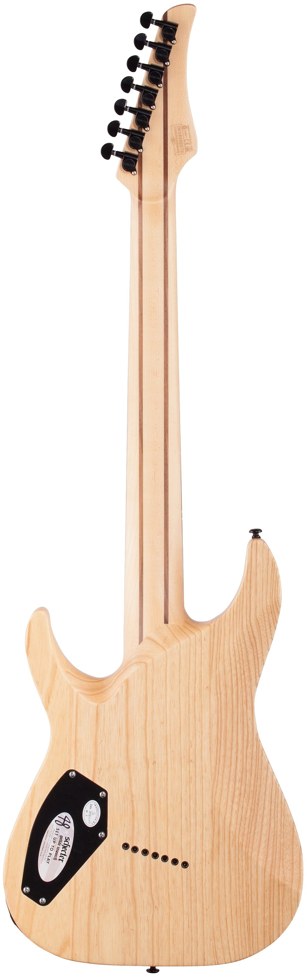 Schecter Reaper 7MS Electric Guitar, 7-String, Sky Burst, Full Straight Back