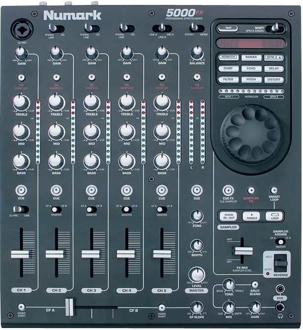Numark 5000FX 5-Channel DJ Mixer with Sampling FX | zZounds