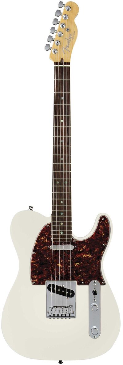 Fender American Deluxe Telecaster Electric Guitar (Rosewood, With Case), Olympic Pearl