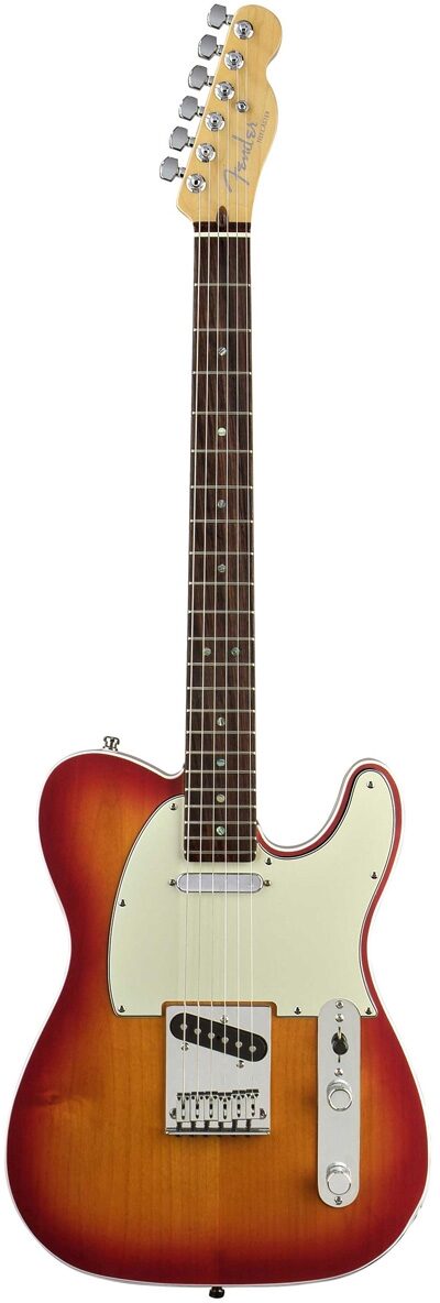 Fender American Deluxe Telecaster Electric Guitar (Rosewood, With Case), Aged Cherry Sunburst