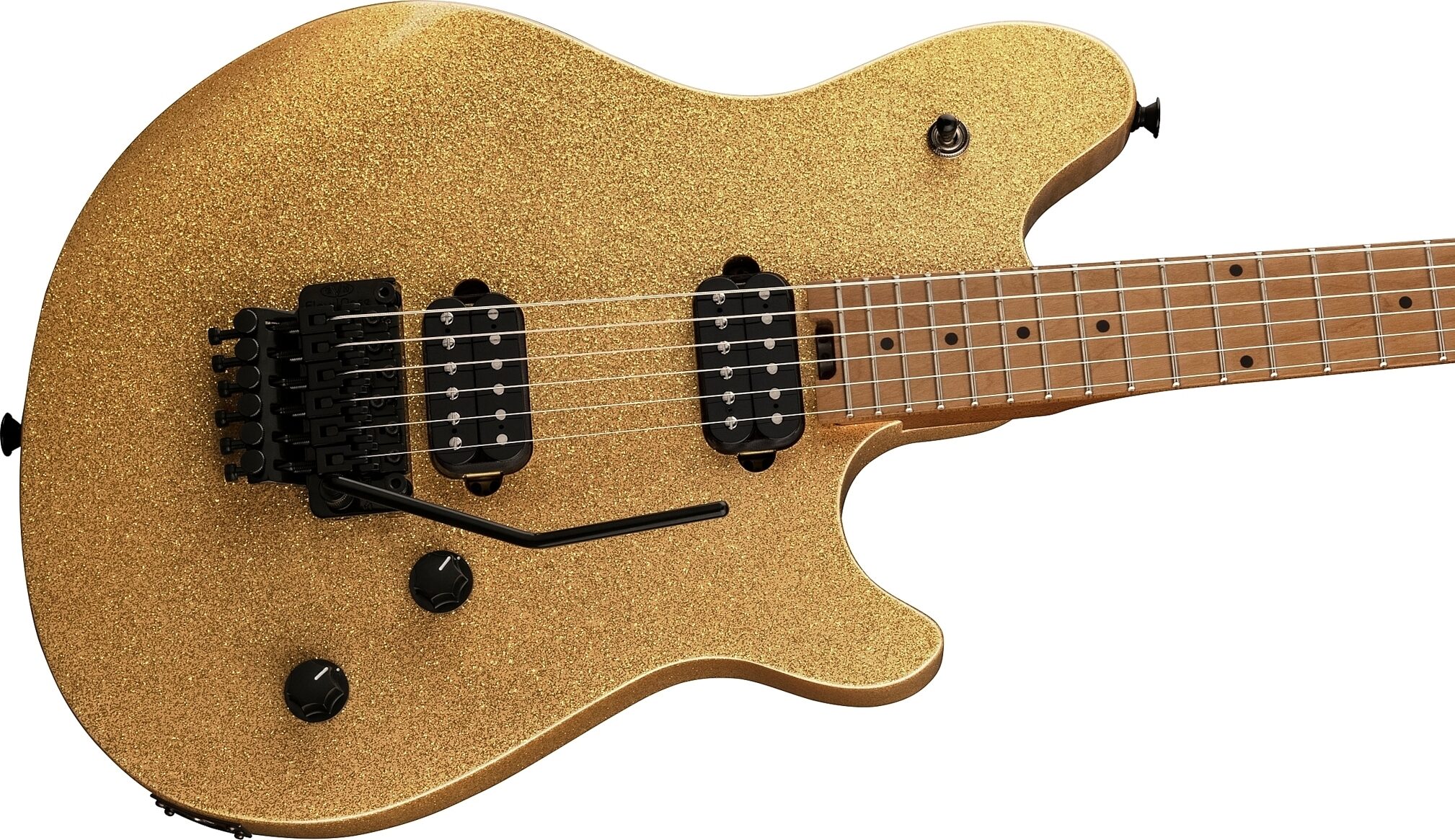 EVH Eddie Van Halen Wolfgang WG Standard Electric Guitar, Gold Sparkle, Open Box (Good), Action Position Side