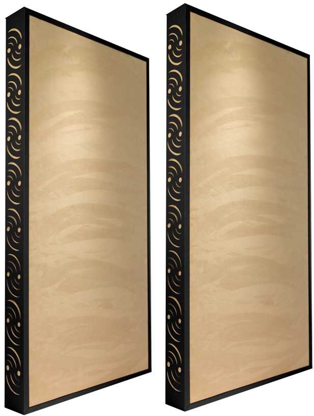 Ready Acoustics C424TN Chameleon Bass Traps (Tan), Black Frame