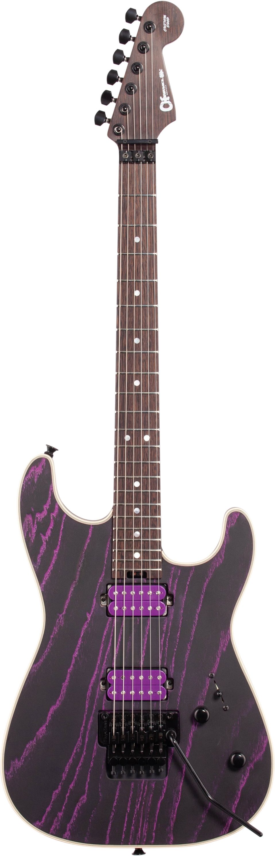 Charvel USA Master Built Custom Shop San Dimas Purple Ash Electric Guitar (with Case), Action Position Back