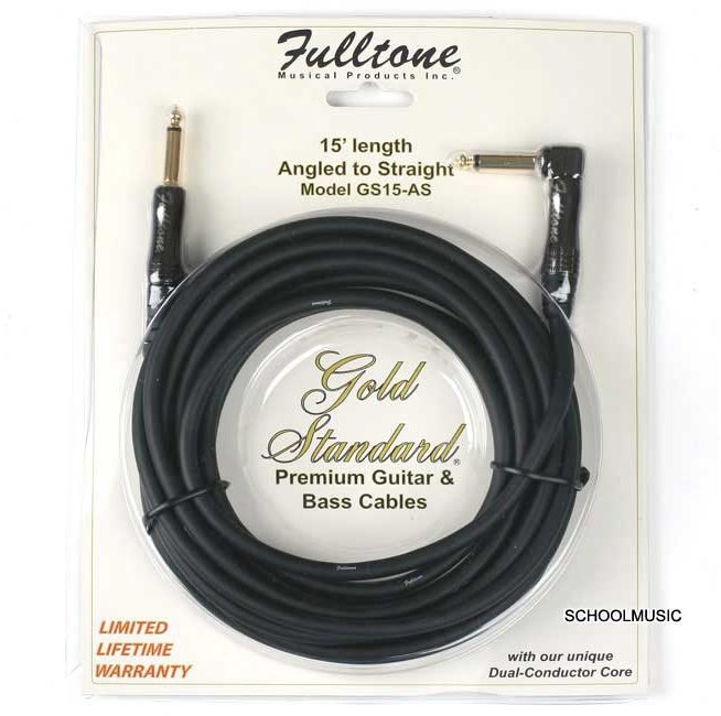 Fulltone Gold Standard Instrument Cable with Straight and Right Angle Plugs, Main