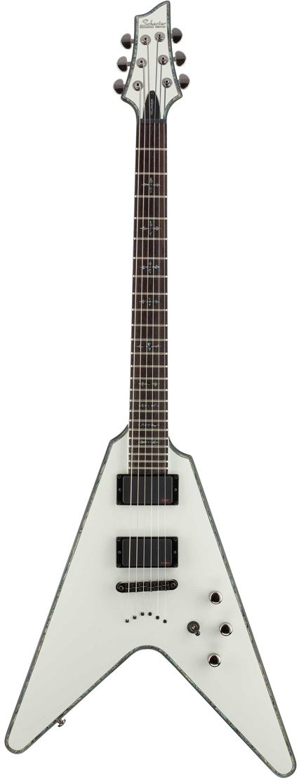 Schecter V1 Hellraiser Electric Guitar, White