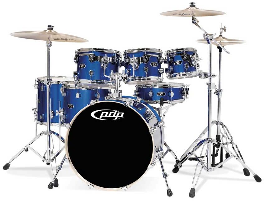 Pacific Drums X7 Maple Series 7-Piece Wrap Drum Shell Kit, Midnight Blue