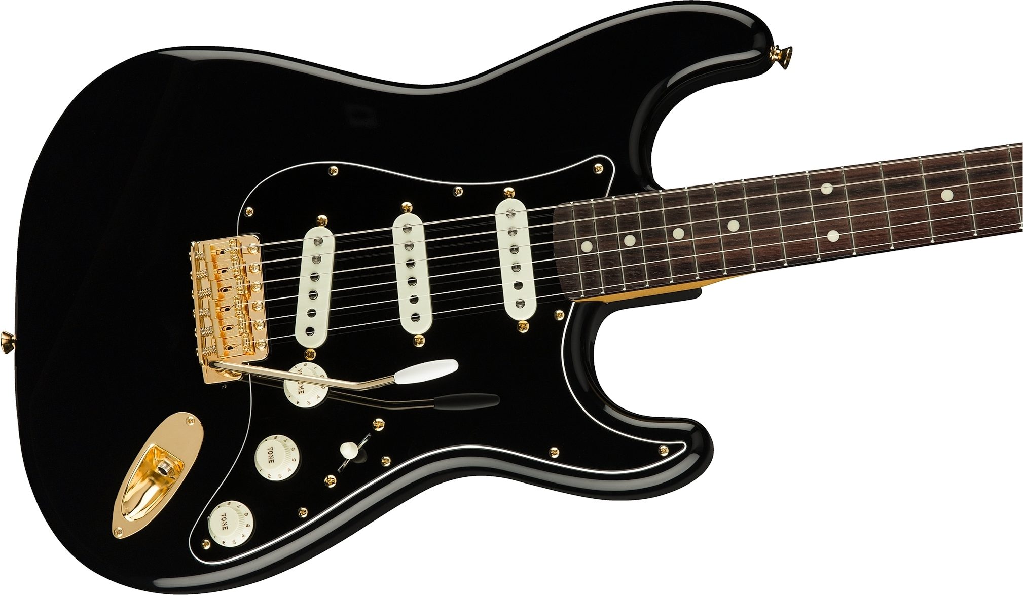 Fender Limited Edition Made In Japan Midnight Stratocaster Electric Guitar (with Gig Bag), Action Position Back