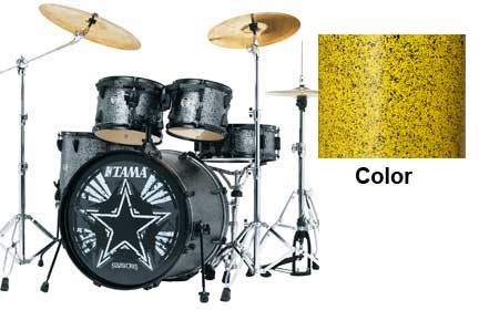 Tama WL52BK Starworks 5-Piece Drum Shell Kit, Yellow Chaos