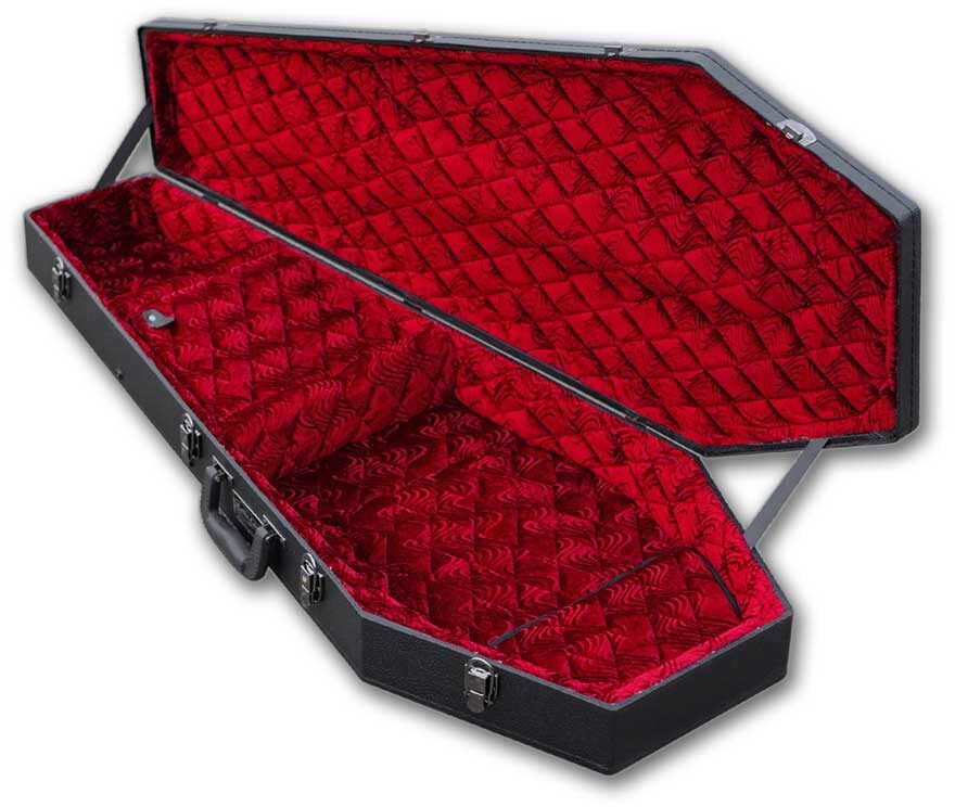 Coffin Case 300VX Universal Extreme Guitar Case, Black with Red Interior