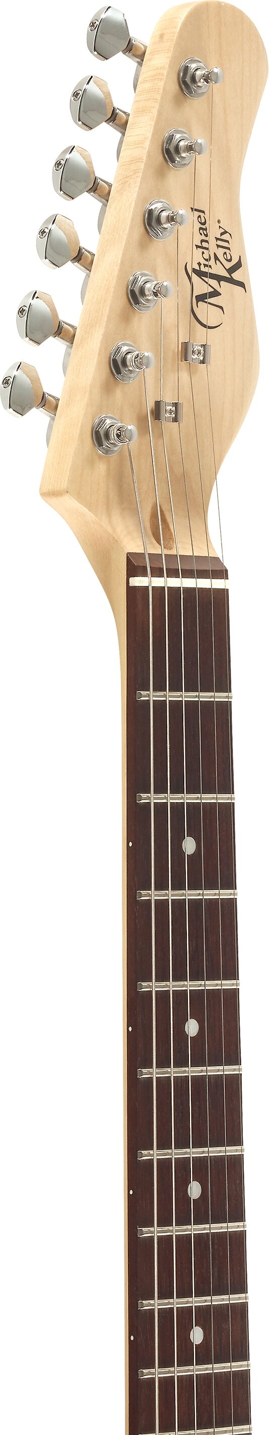 Michael Kelly 58 Thinline Electric Guitar, Gloss Black, Action Position Back