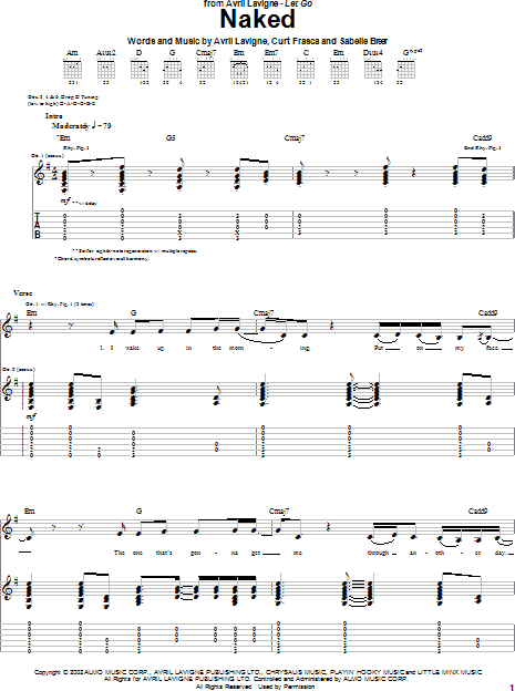 Naked Guitar Tab Zzounds