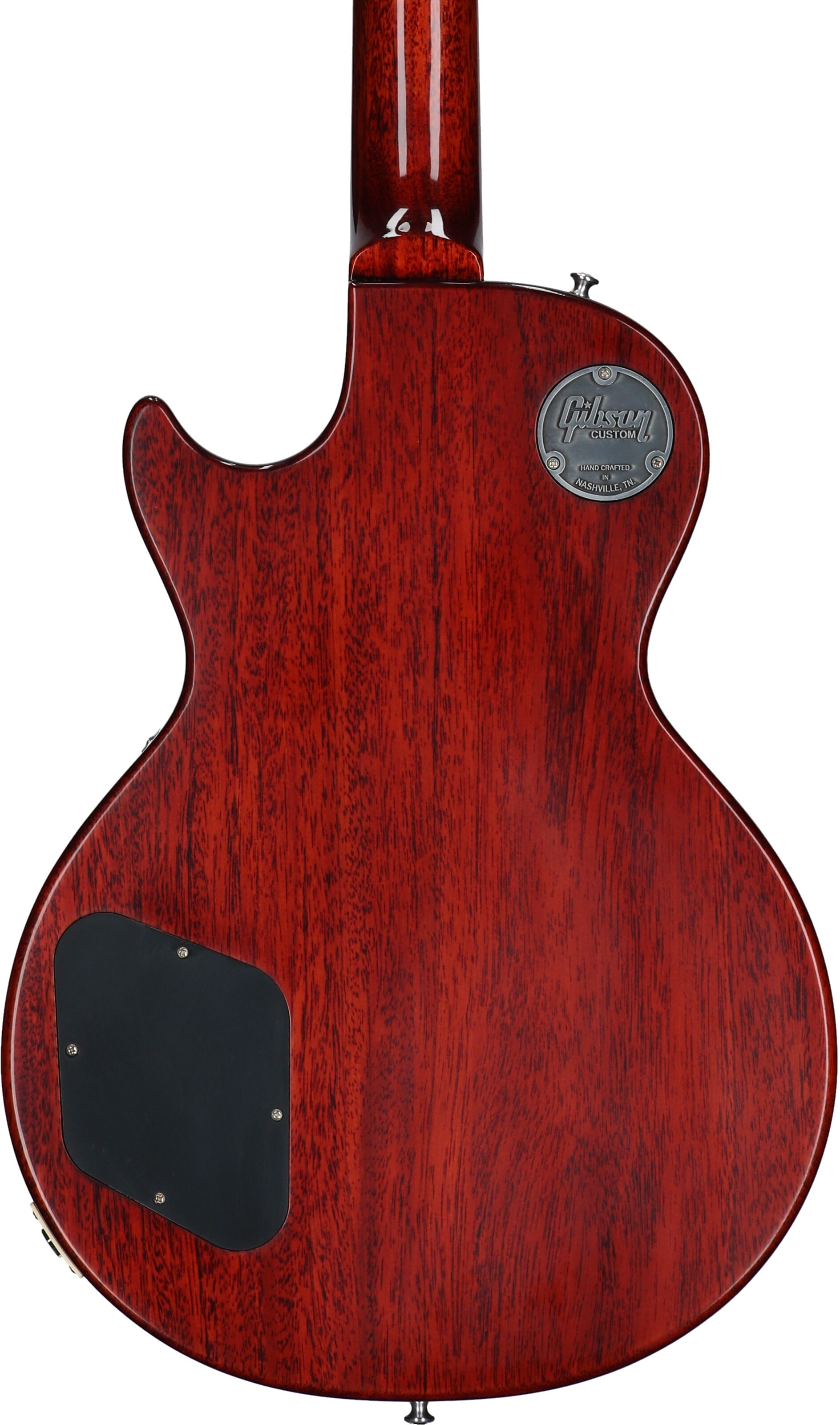 Gibson Custom 1958 Les Paul Standard Reissue Electric Guitar (with Case), Washed Cherry Sunburst, Serial Number 841182, Body Straight Back