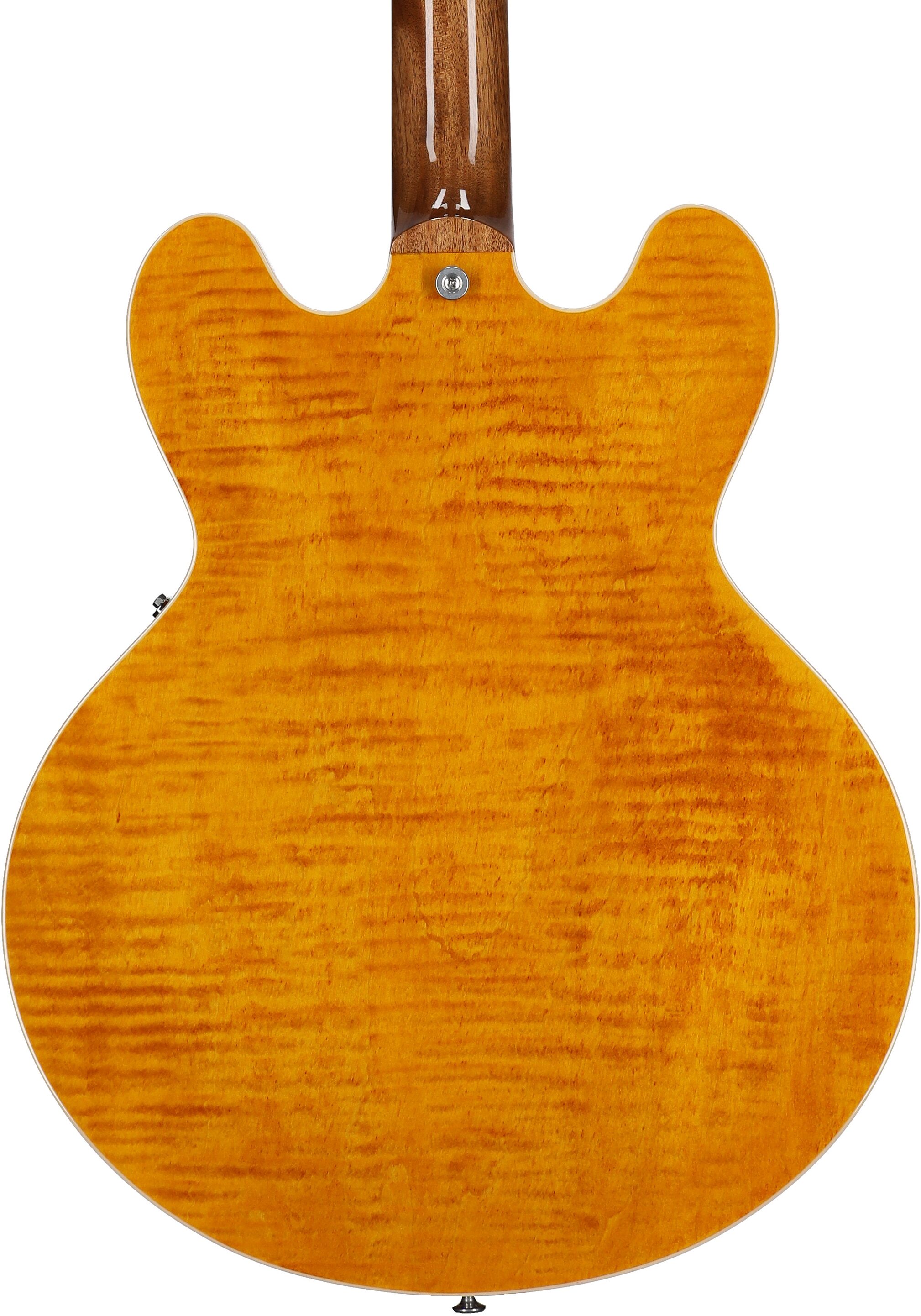 Gibson ES-335 Figured Electric Guitar (with Case), Honey Amber, Serial Number 232540202, Body Straight Back