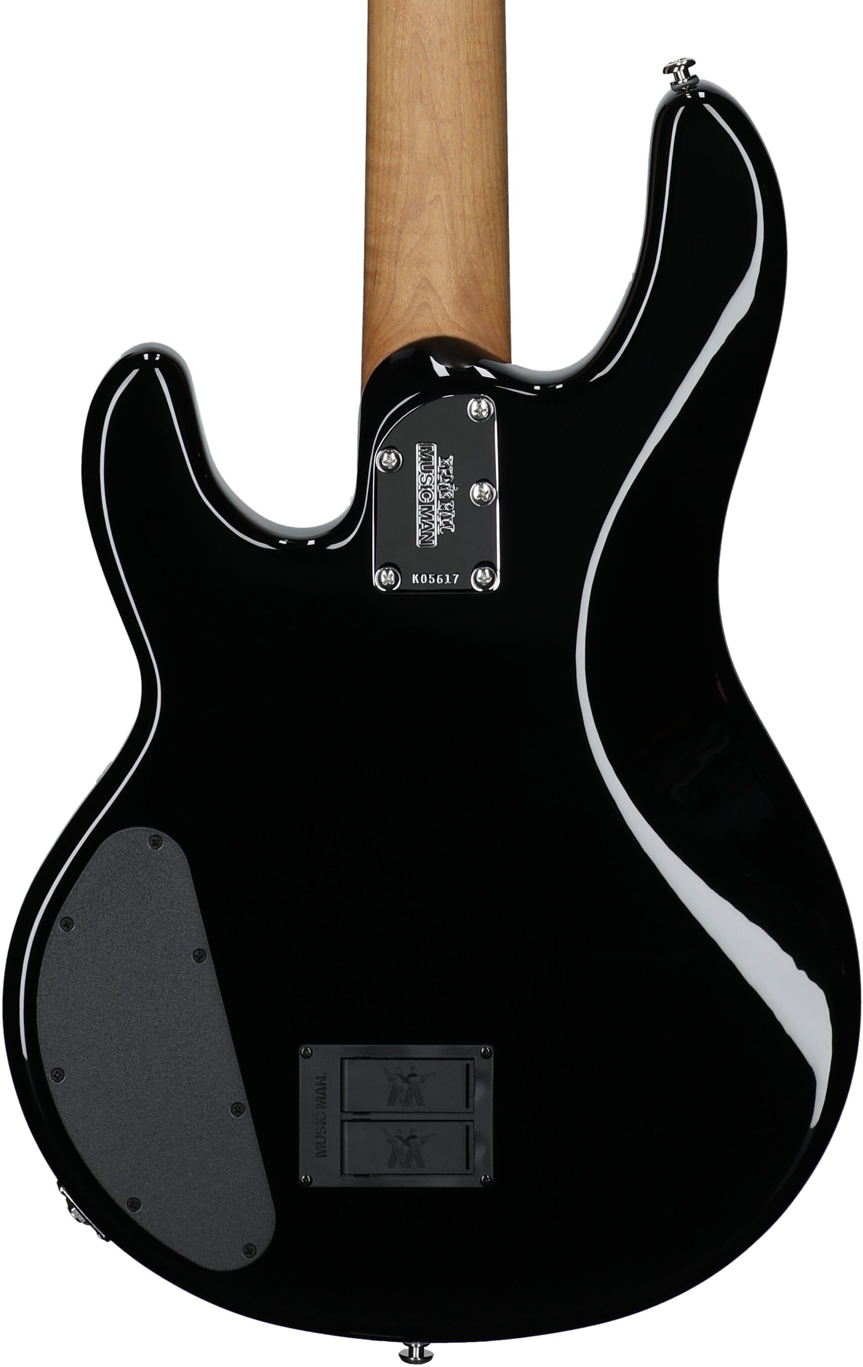 Ernie Ball Music Man StingRay Special HH Electric Bass (with Case), Black, Serial Number K05617, Body Straight Back