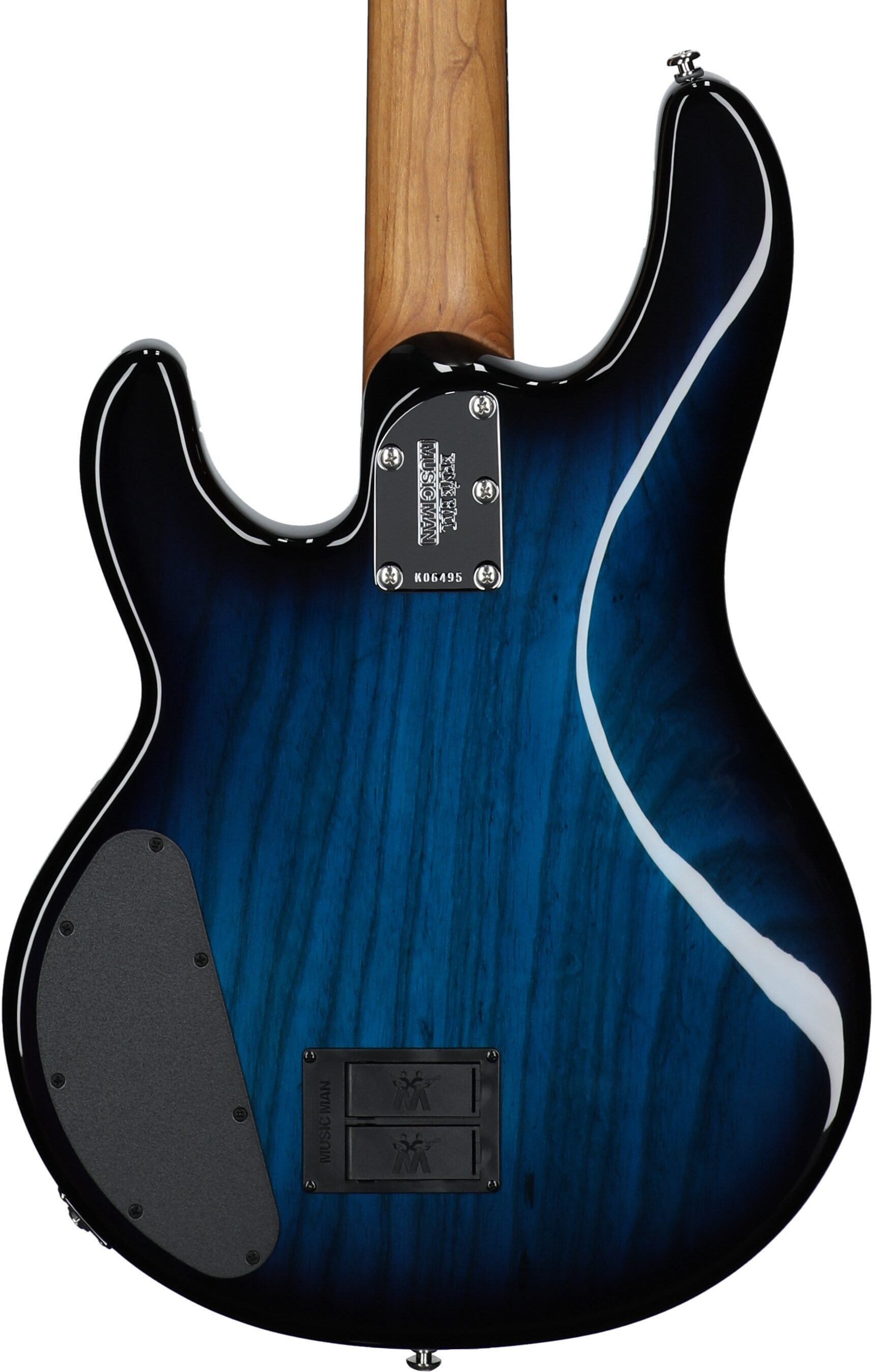 Ernie Ball Music Man StingRay Special HH Electric Bass (with Case), Pacific Blue, Serial Number K06495, Body Straight Back