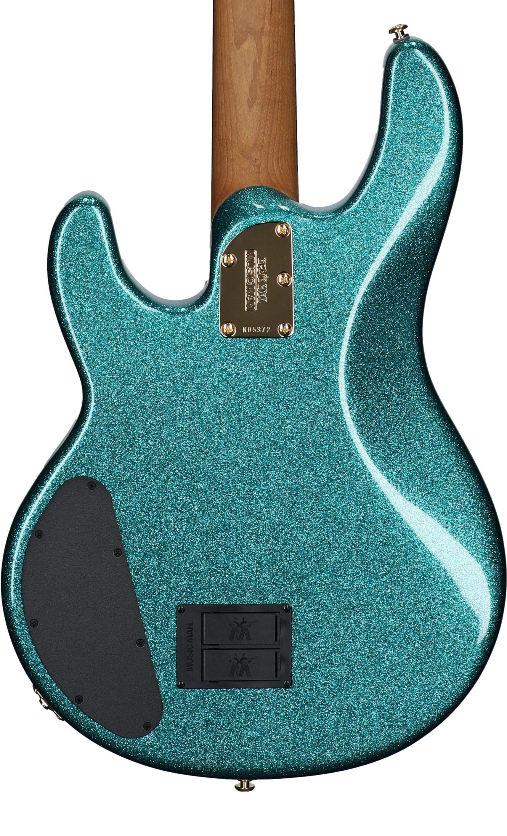 Ernie Ball Music Man StingRay Special HH Electric Bass (with Case), Ocean Sparkle, Serial Number K05372, Body Straight Back