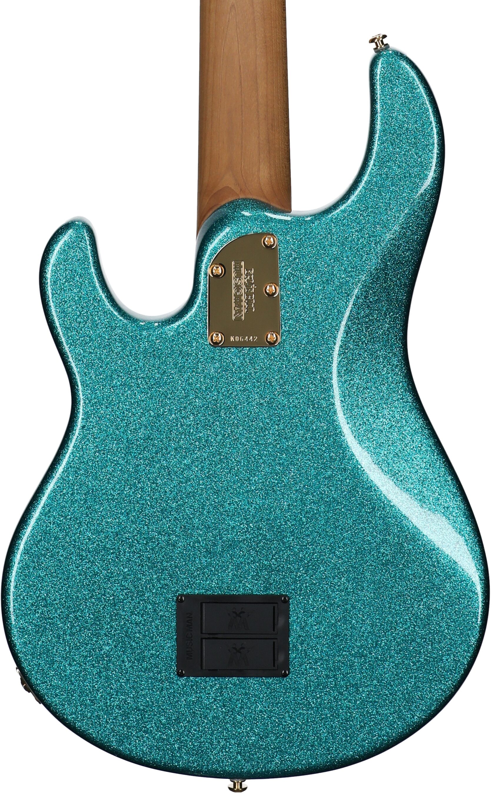 Ernie Ball Music Man StingRay 5 Special HH Electric Bass (with Case), Ocean Sparkle, Serial Number K06442, Body Straight Back