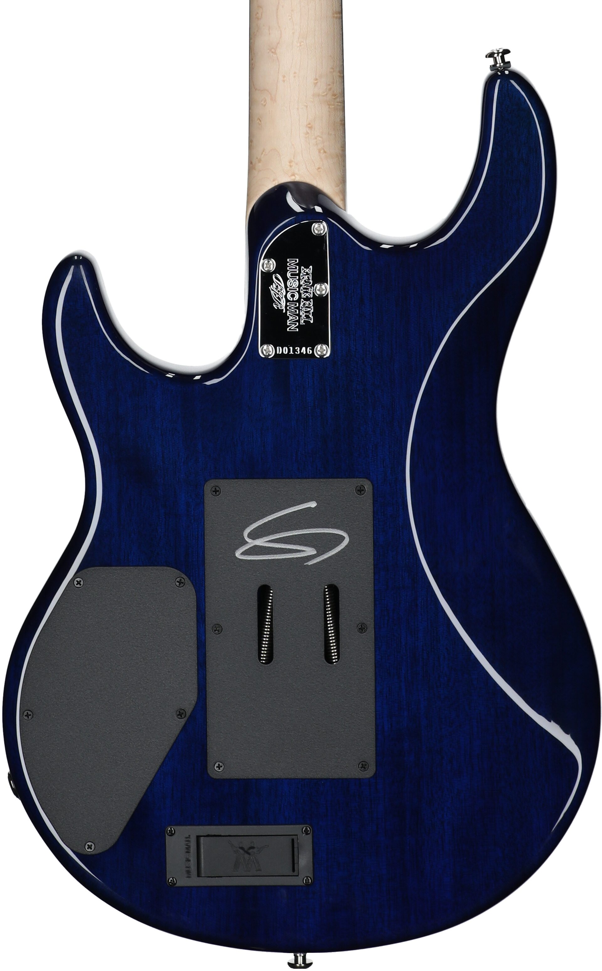 Ernie Ball Music Man BFR Luke 4 HSS Electric Guitar, Green Tide, Serial Number D01346, Body Straight Back