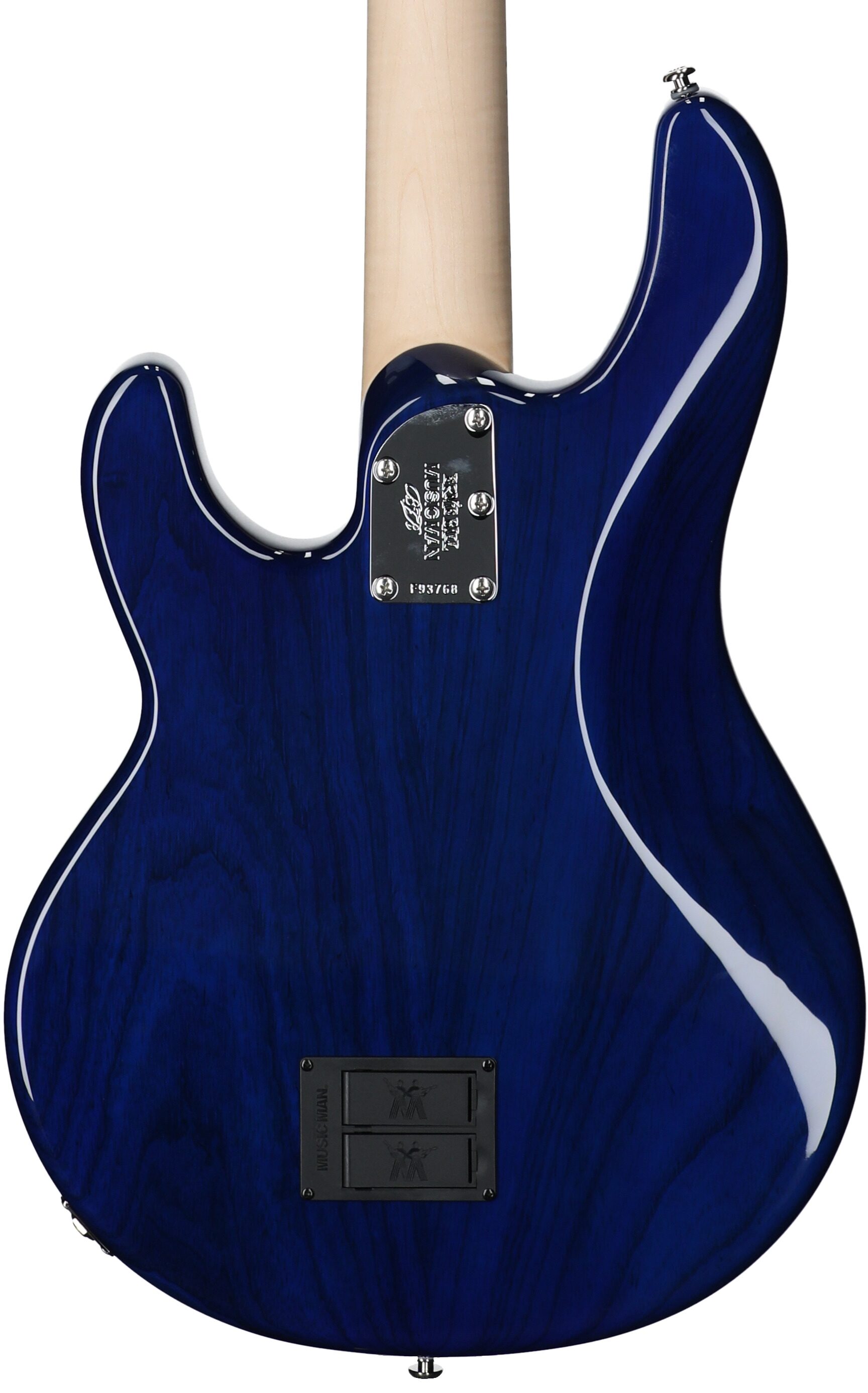 Ernie Ball Music Man BFR StingRay Special Electric Bass, Paua Blue, Serial Number F93768, Body Straight Back