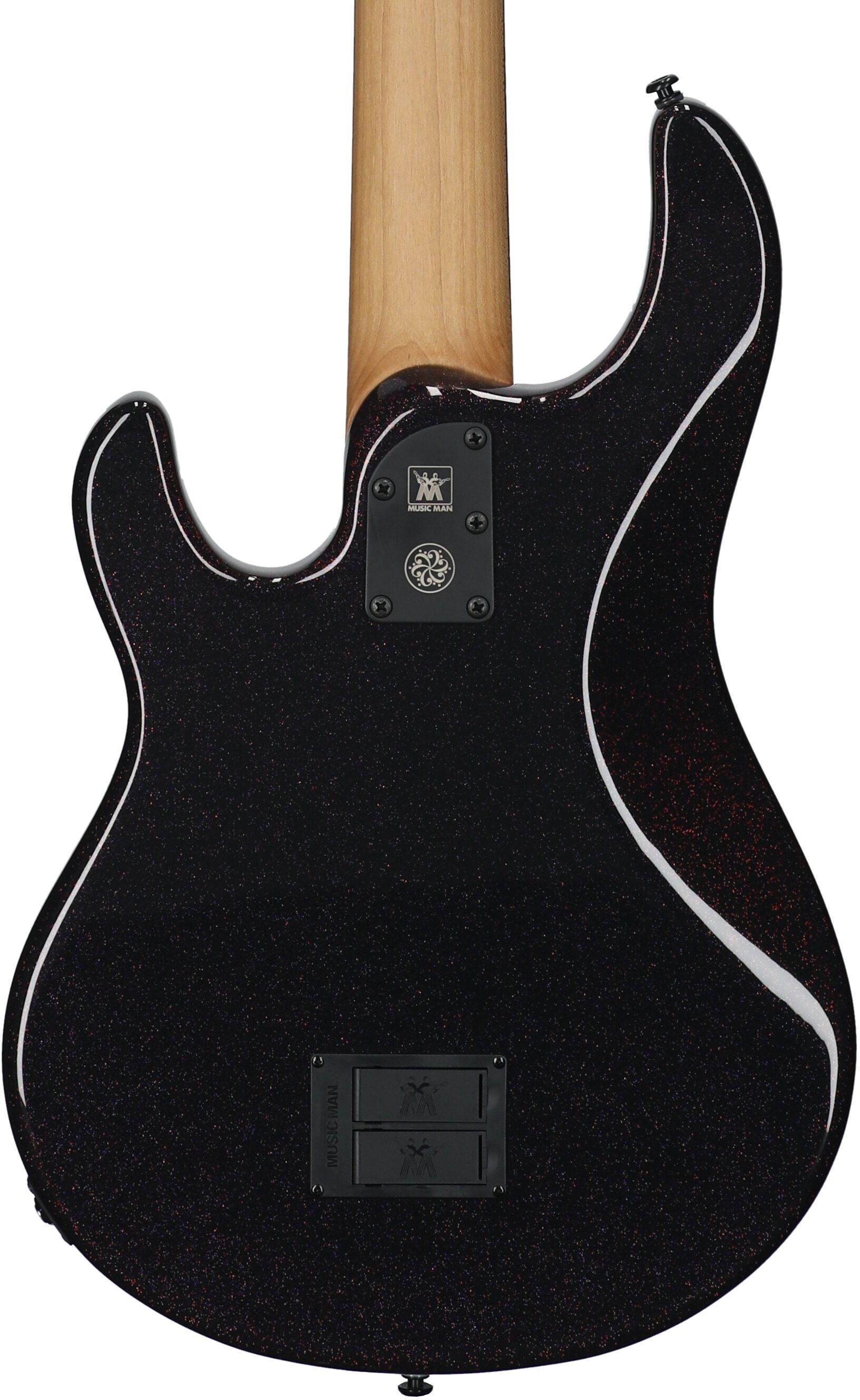 Ernie Ball Music Man DarkRay 5 Electric Bass Guitar (with Case), Dark Rainbow, Serial Number S12118, Body Straight Back