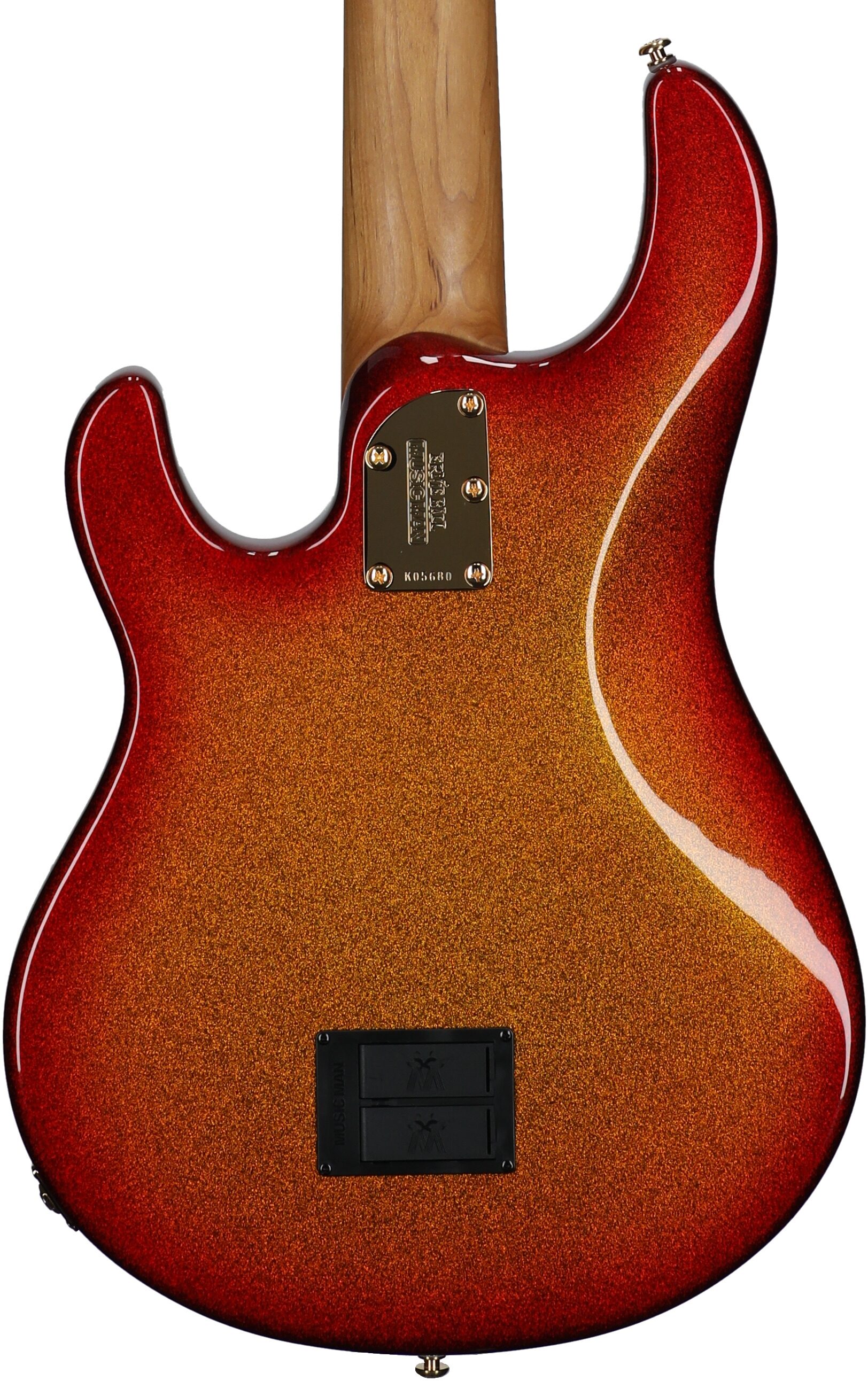 Ernie Ball Music Man StingRay 5 Special HH Electric Bass (with Case), Cherry Punch, Ebony Fretboard, Serial Number K05680, Body Straight Back
