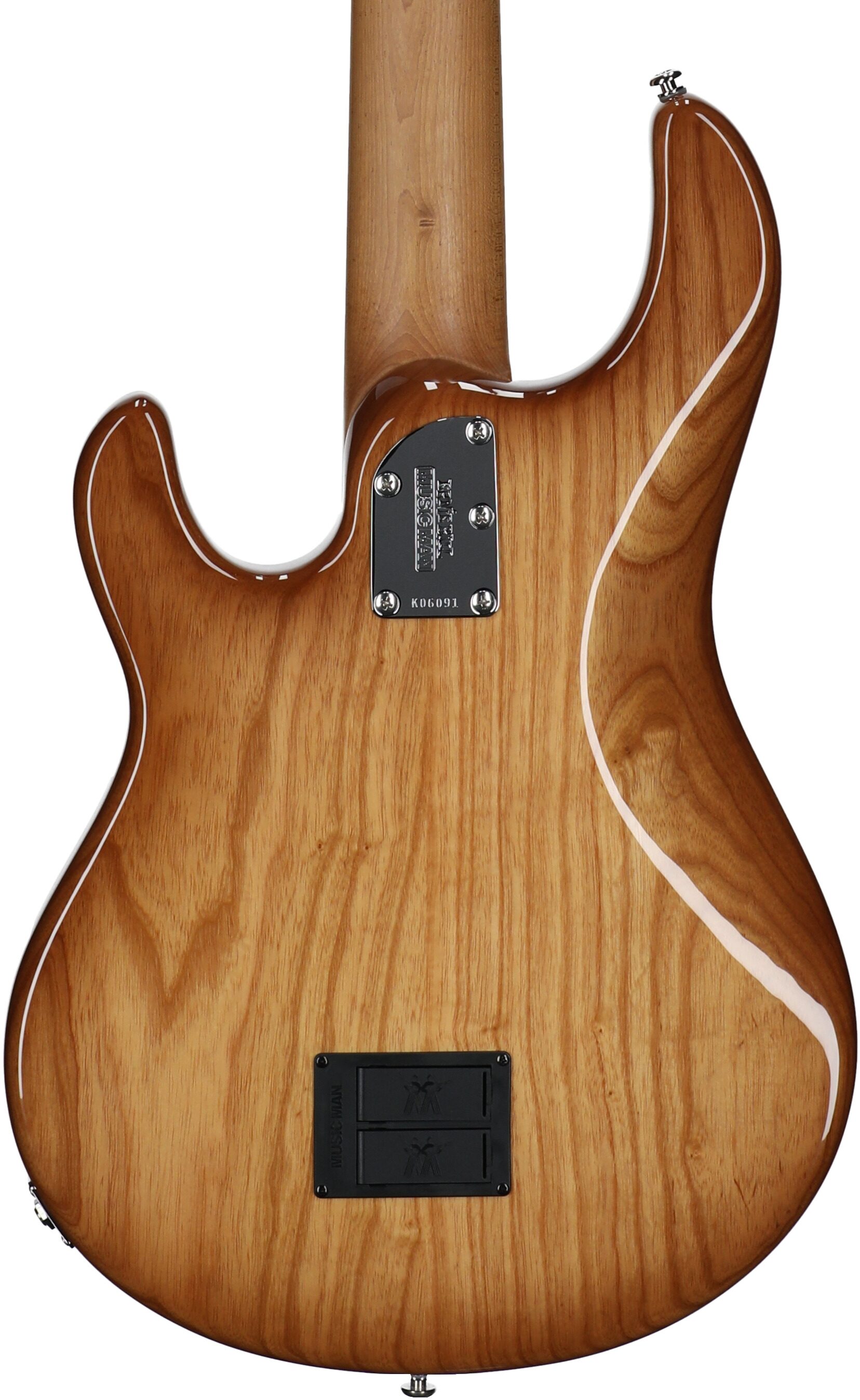 Ernie Ball Music Man StingRay 5 Special HH Electric Bass (with Case), Hot Honey, Serial Number K06091, Body Straight Back