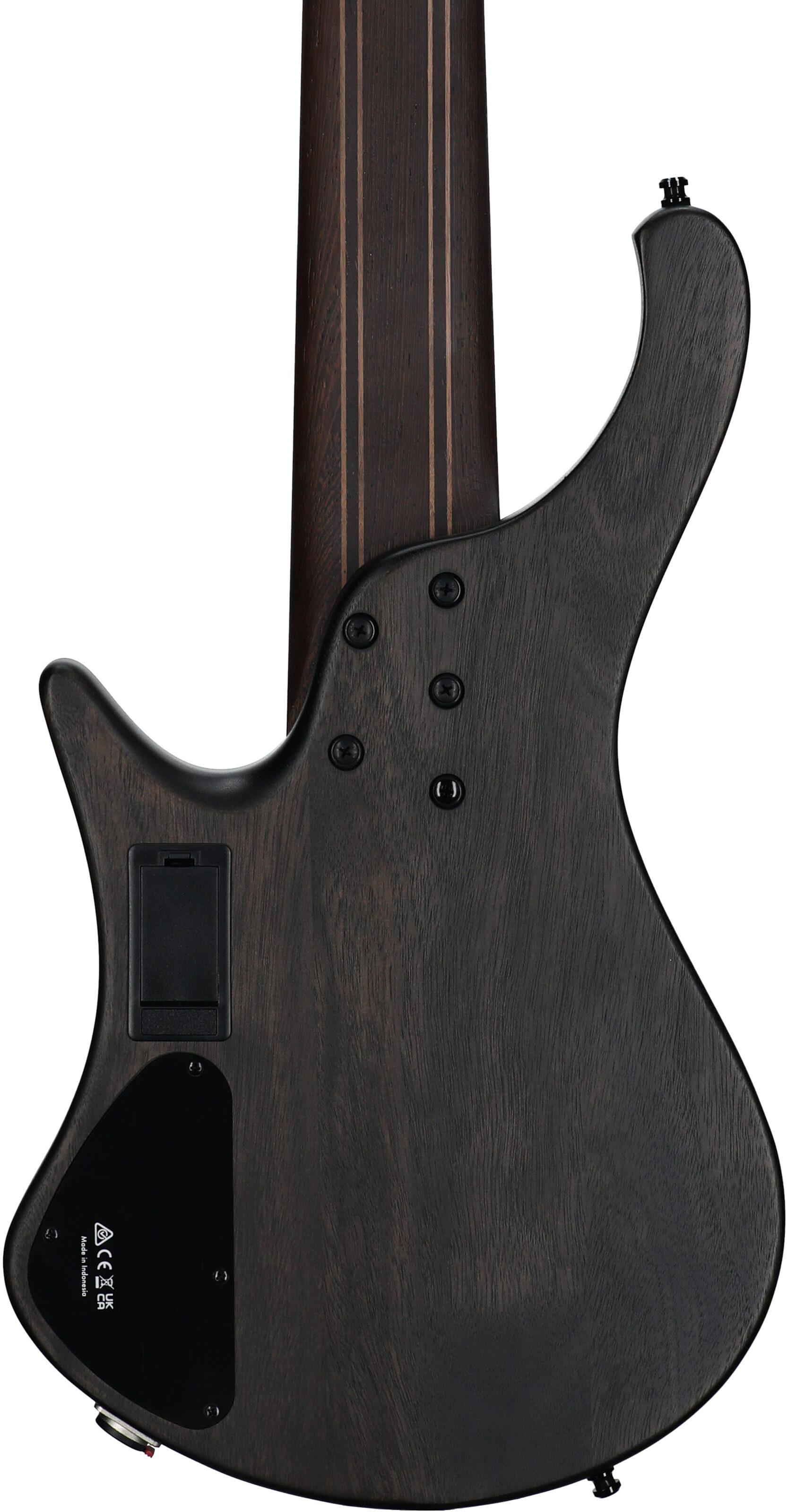 Ibanez EHB1506MS Bass Guitar, 6-String (with Gig Bag), Flat Black Ice, Serial Number 211P02I230711437, Body Straight Back