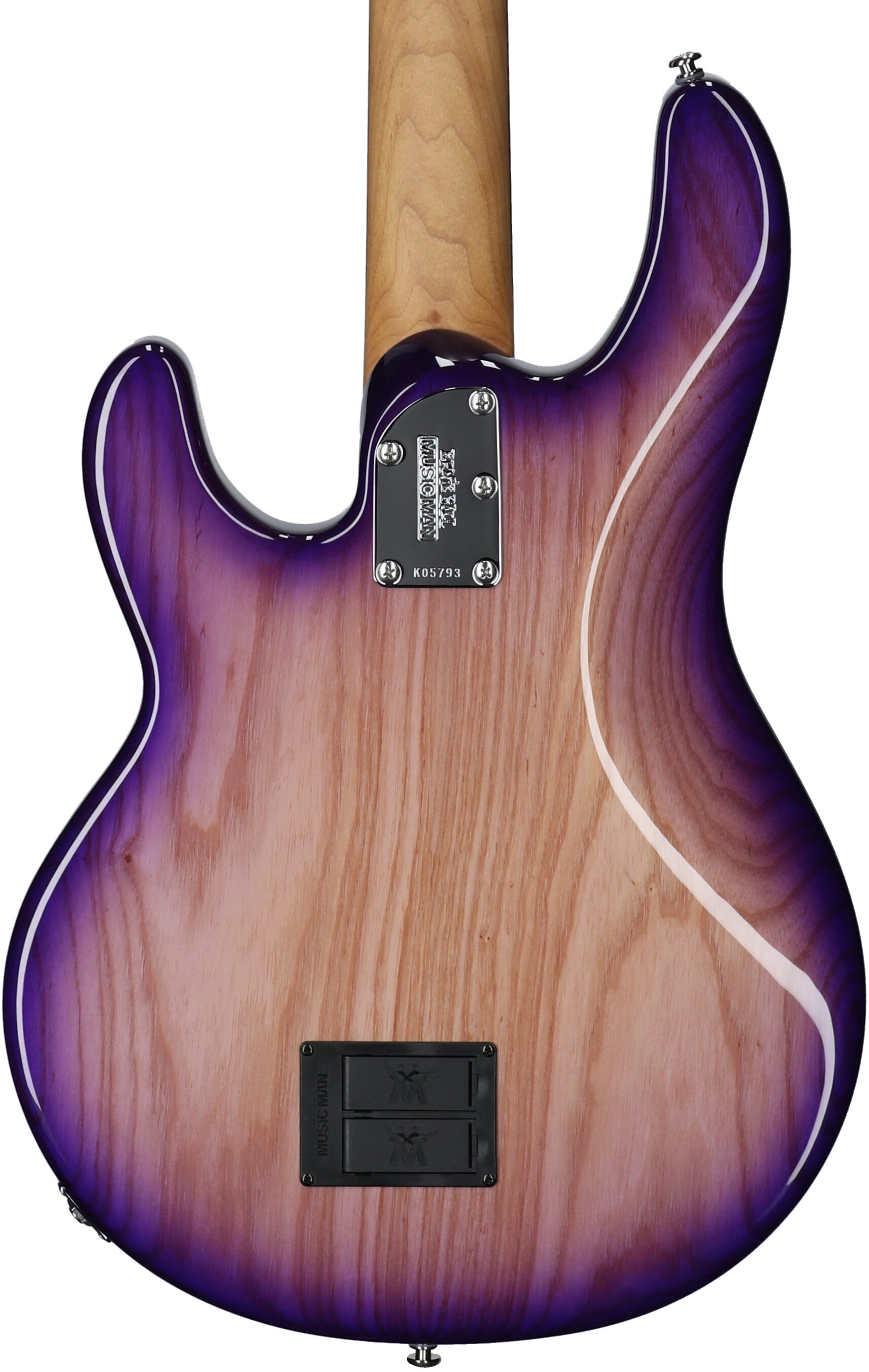 Ernie Ball Music Man StingRay Special Electric Bass (with Mono Case), Purple Sunset, Serial Number K05793, Body Straight Back